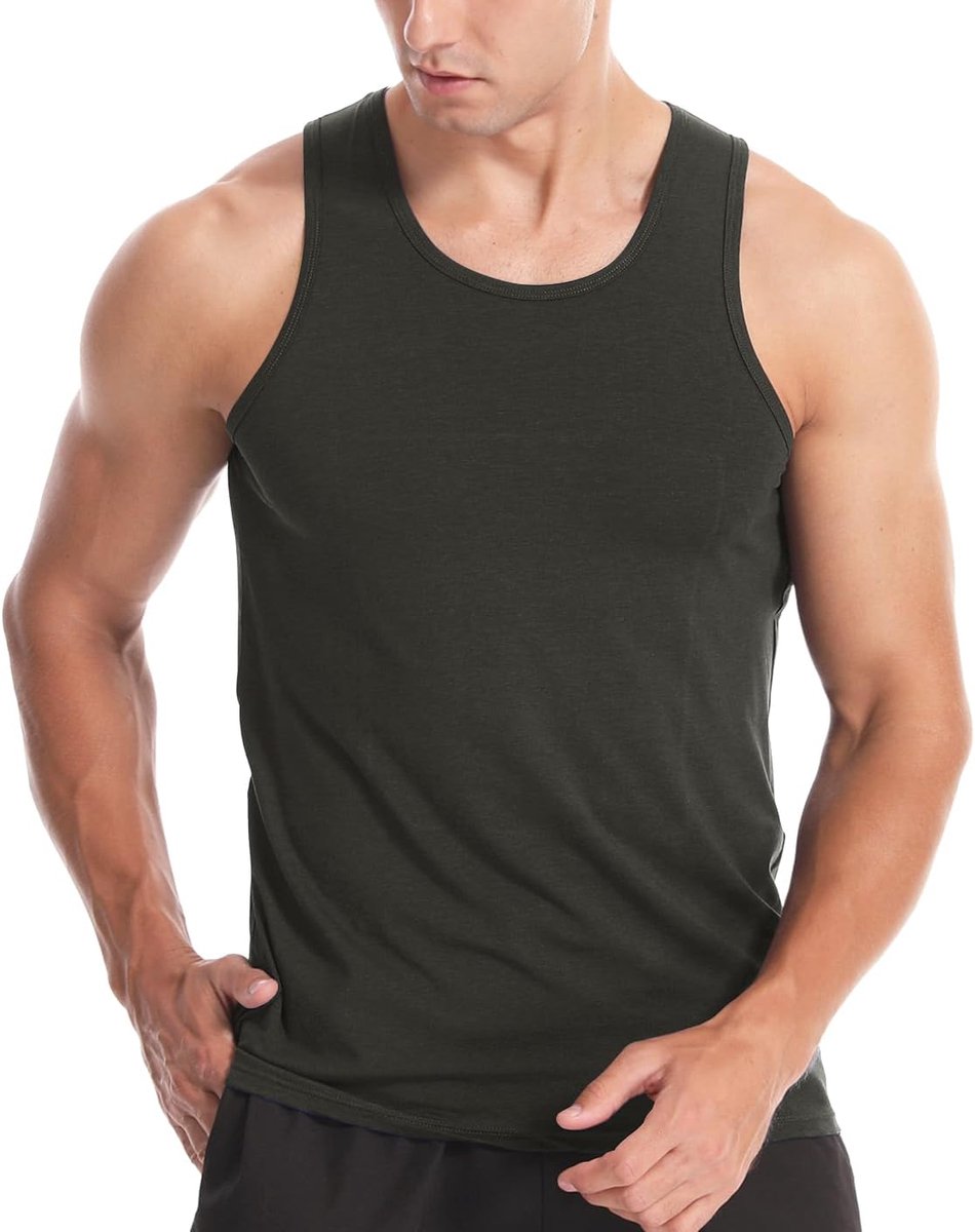 katoenen tanktop, gym, spieropbouw, fitness