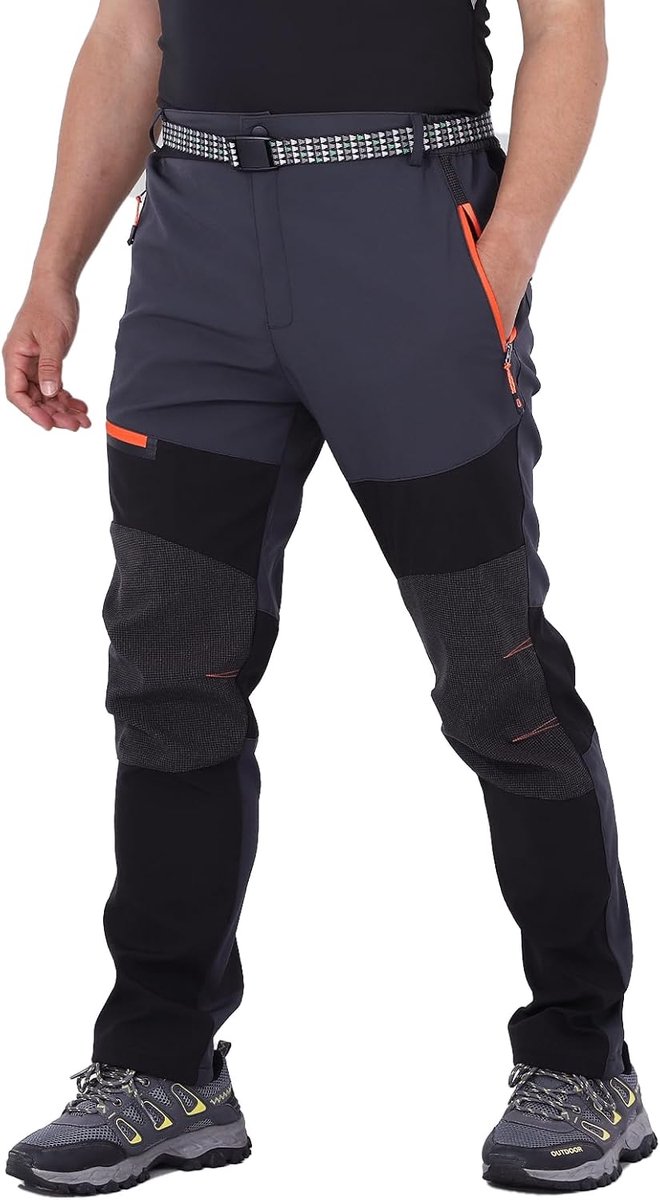 wandelbroek voor heren, outdoor, stretch, ademend, camping, wandelbroek met zakken met ritssluiting