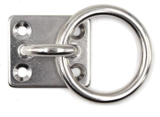 Rvs Wandbeugel met Ring voor M10 Eye Plate - Inclusief Schroeven - Duurzame Wandmontage voor Beveiliging en Ondersteuning — afbeelding 5