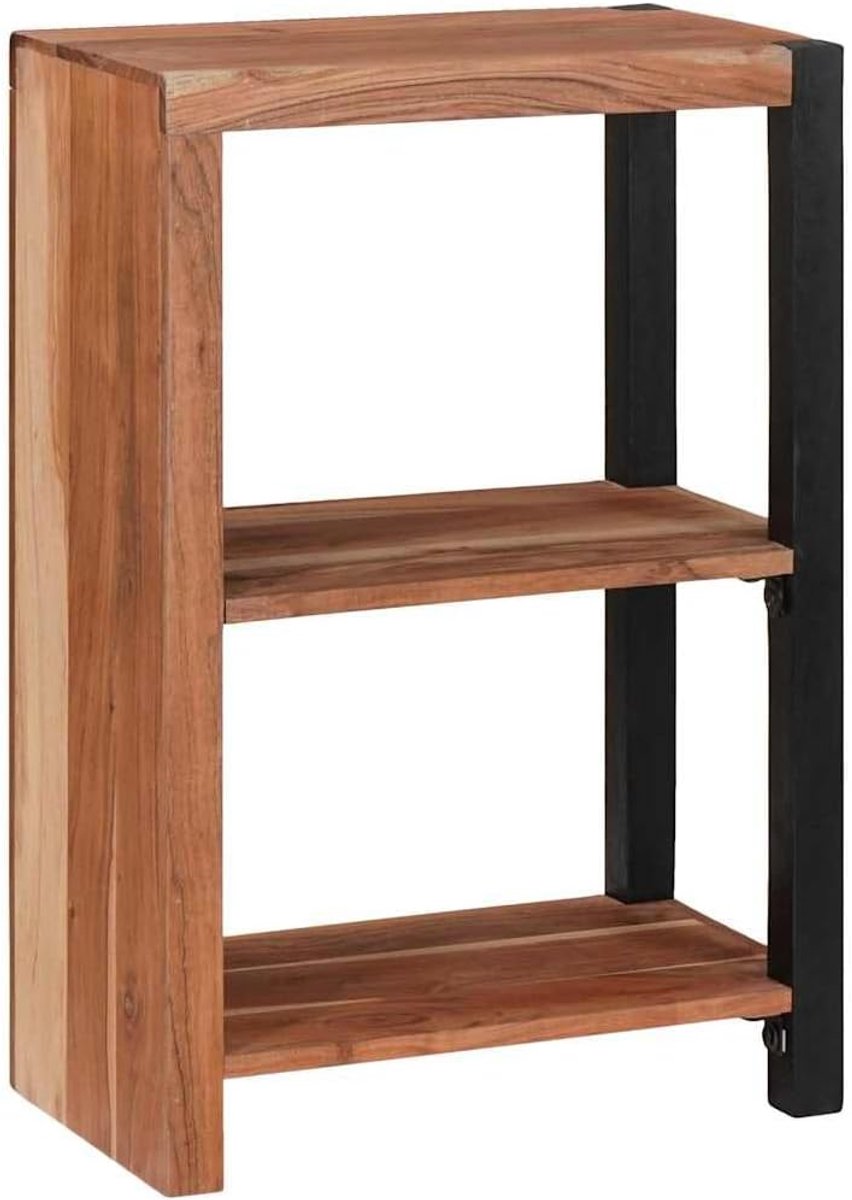 Boekenkast bruin 50 x 30 x 75 cm massief hout acacia staand rek