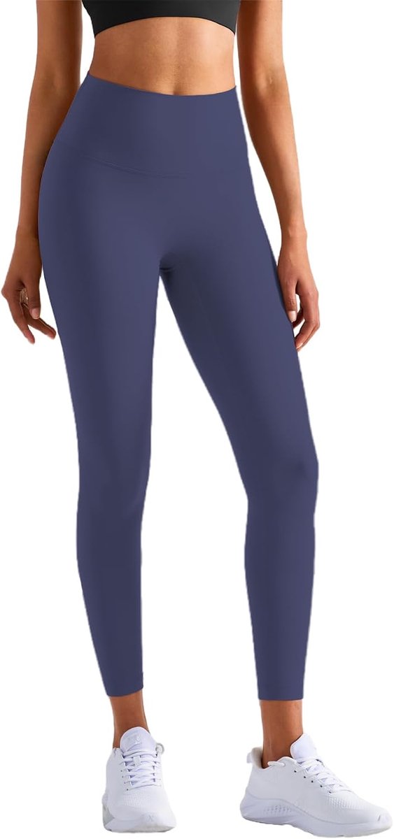 Sportlegging voor dames, hoge taille, naadloze sportbroek, lang, ondoorzichtig, yogabroek, gymlegging, zwarte buikweg, sportlegging, legging voor yoga, fitness