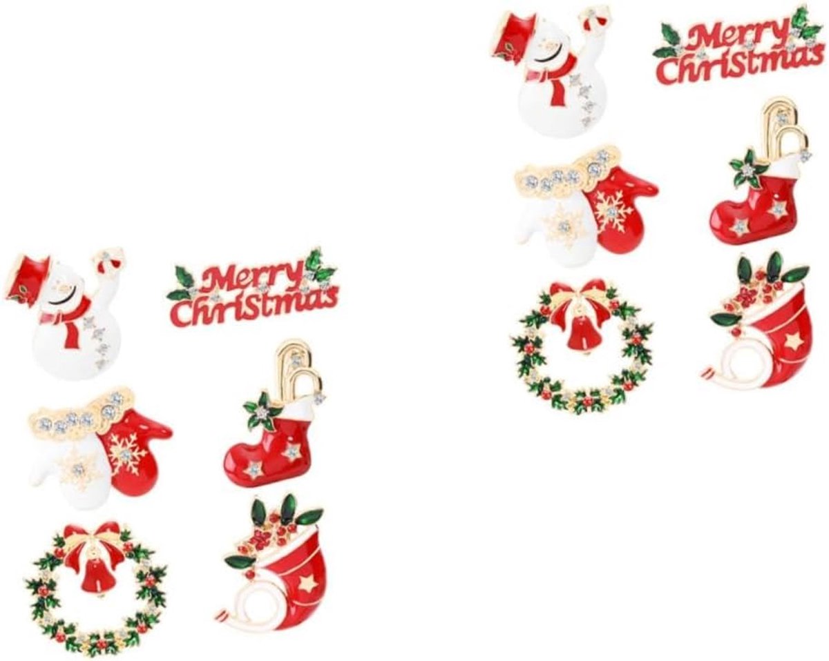 Kerst Cartoon Broche Haarspeld Accessoire Schattige Pin Sjaals Tassen Feestjes Diy Projecten 6 * 2
