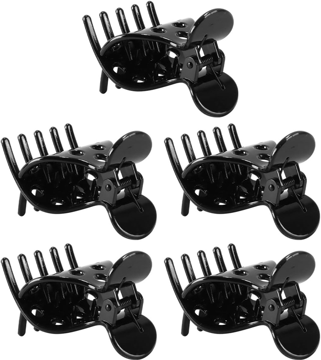 5 stuks haarvolumeclips, wortelclips voor krullend haar, veerkrachtige krullenlifter zonder kreukvorming, zwart