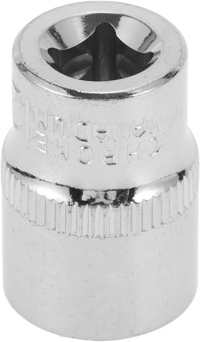 Socket 25mm voor Auto Motorfiets Dirtbike Reparatie Hardware Tool CR-V Zilver Tone Duurzaam 6 Punt 12mm 1/4 Inch Drive