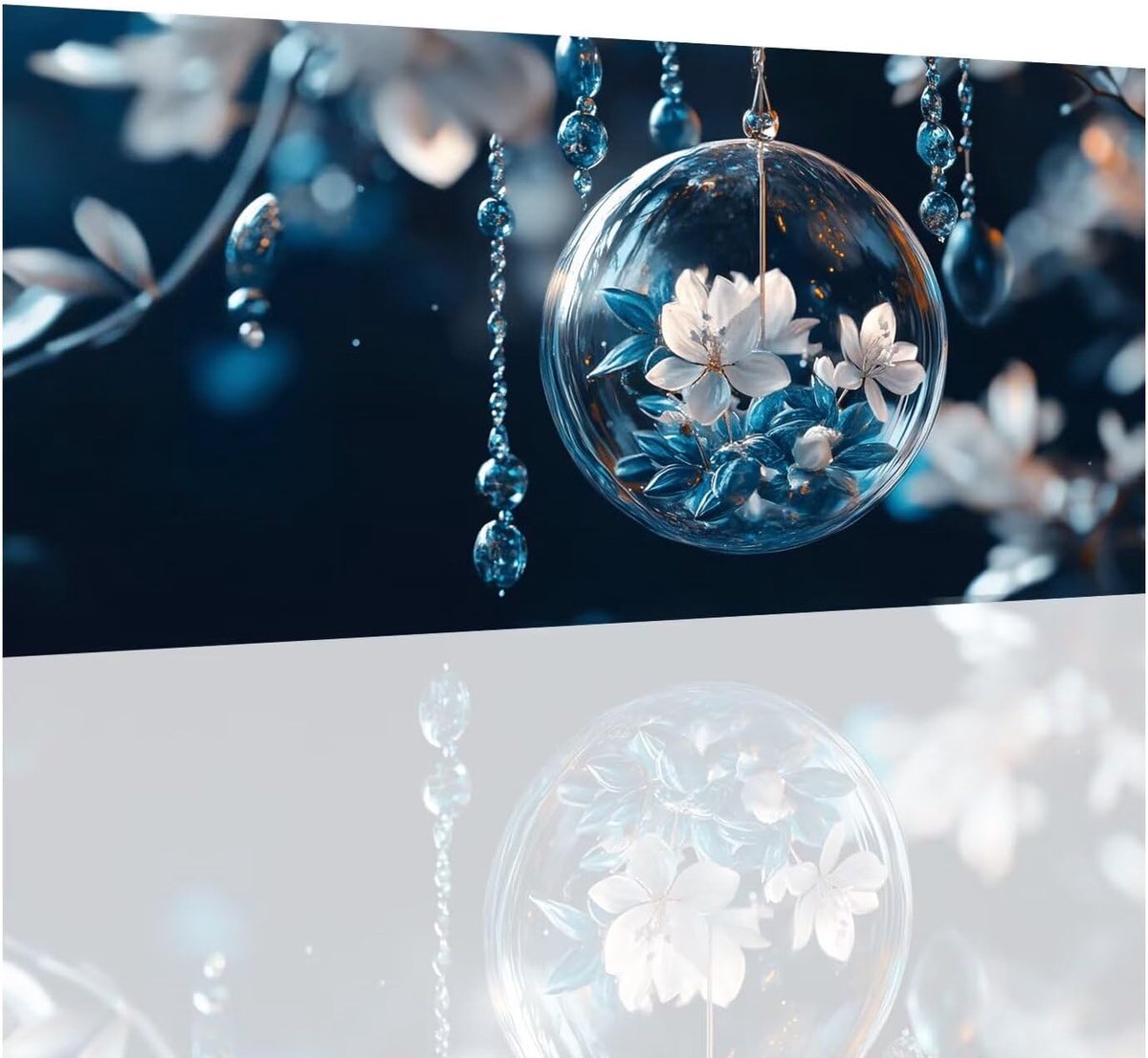 Painting Y794Z Bloemenmotief, landschap, diamond painting, volwassenen, groot formaat 100 x 200 cm, ronde diamanten, kristallen kunst, schilderij met complete set voor wanddecoratie, cadeau