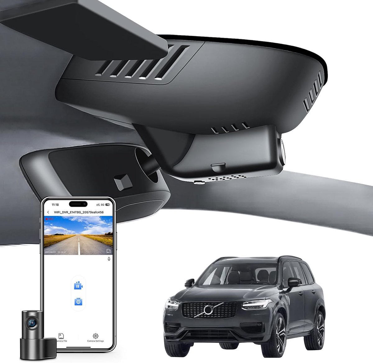 Dashcam Voor 4K & Achter 1080P, voor Volvo XC90 2023-2026 (Model B)