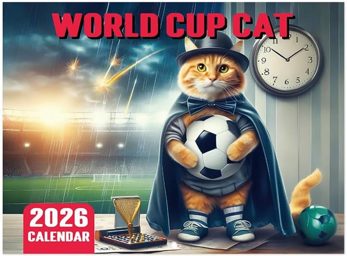 2026, kalender 2026, wandkalender katten, voetbal, kattenkalender 2026, kattenkalender 2026, wandkalender katten, tafelkalender 2026 voor kantoor, gezinnen, hotels