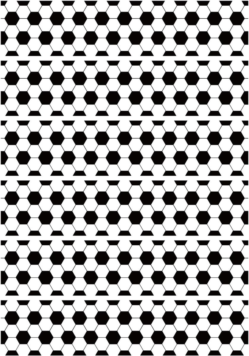 Eetbare Taartranden met Voetbalthema, 28x6,2cm Voorgesneden Kleefrijstpapier Taartdecoraties Voetbalprint voor een Verjaardagsfeest met Voetbalthema
