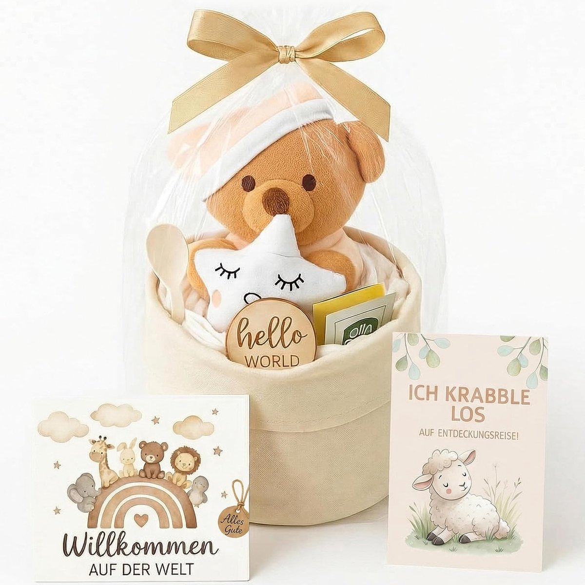 Luiertaart meisjes en jongens met knuffeldier, boho luiertas, handgemaakt