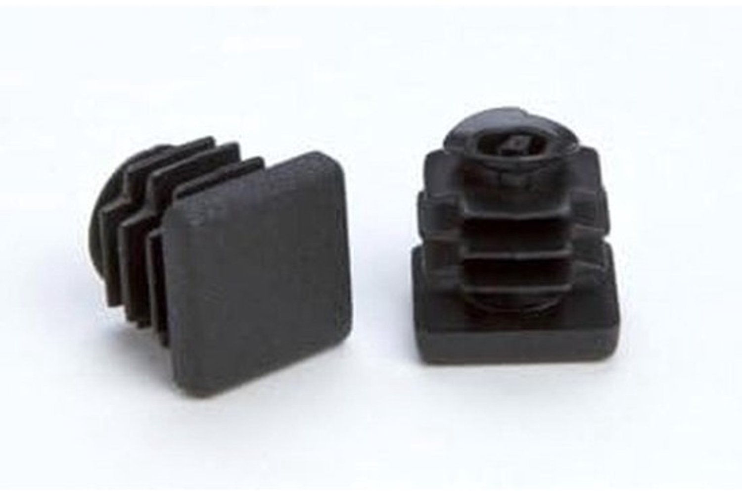 Buispluggen - Kunststof doppen - Buizen netjes afwerken - Zwarte kunststof - 15x15 mm - Zwart