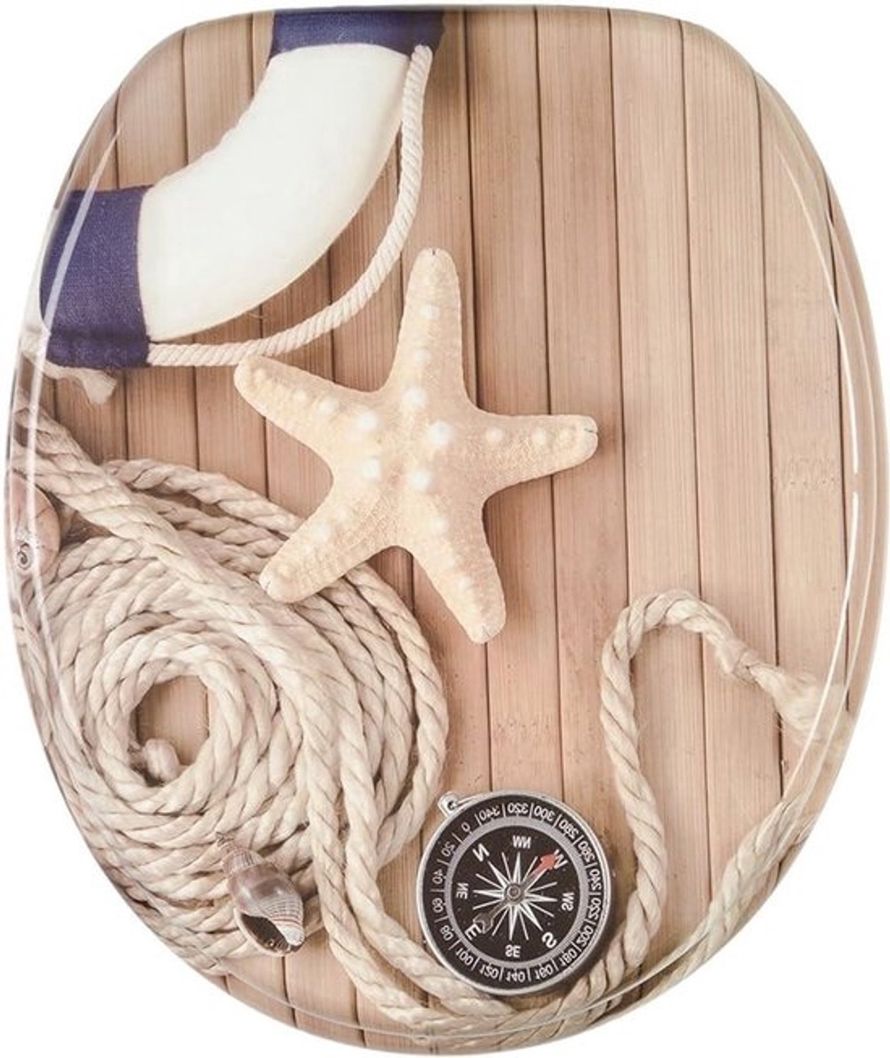 Toiletbril met softclose - WC-bril met demping - Toiletbril die stil sluit - Hout met hoogwaardig oppervlak