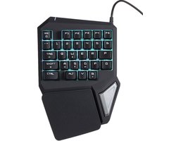Gaming Keyboard, One-Handed Mobile Mini Gaming Keyboard met Led Seven-Color Backlit Wired USB Geschikt voor LOL/PUBG/Wow en andere spellen
