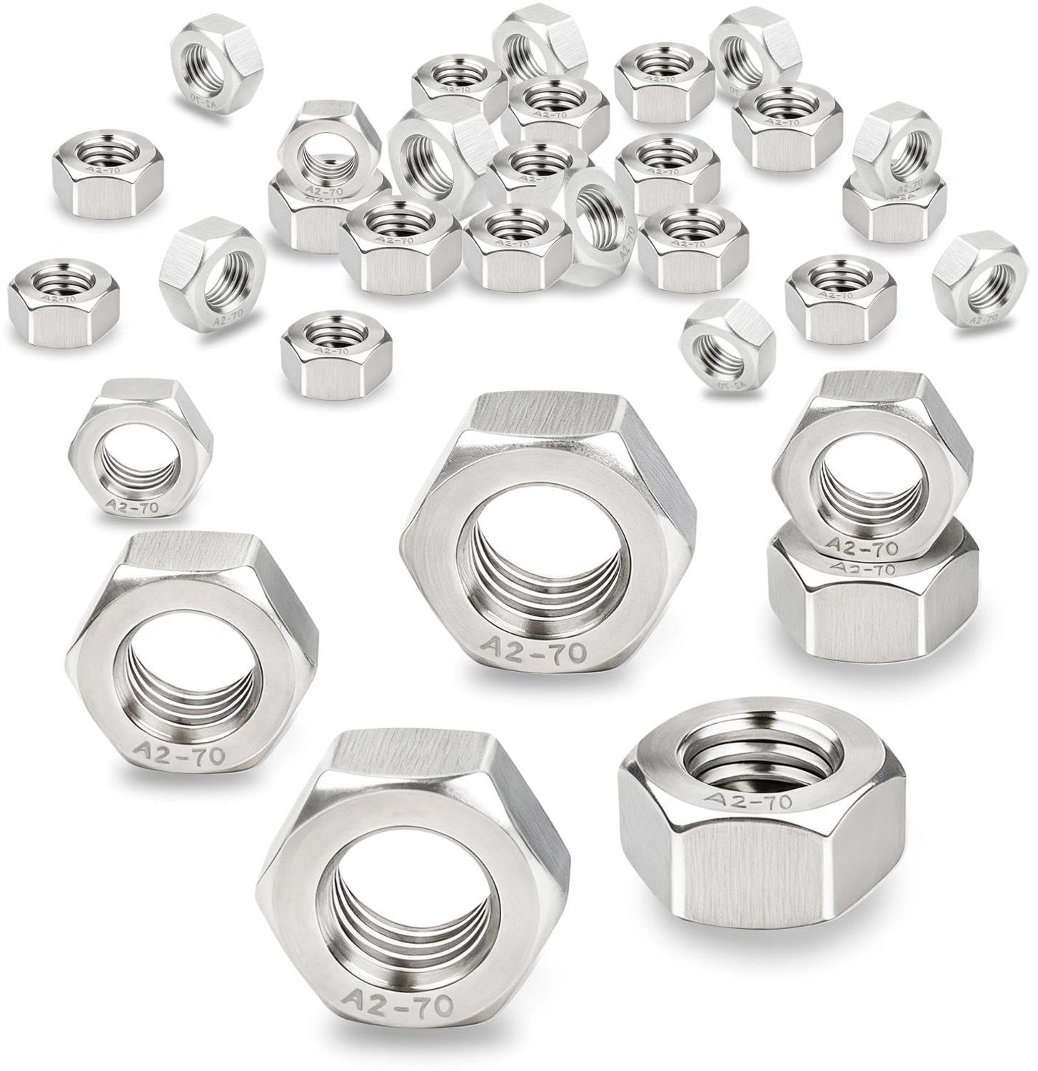 40 Stuks RVS M6 Zeskantmoeren DIN934