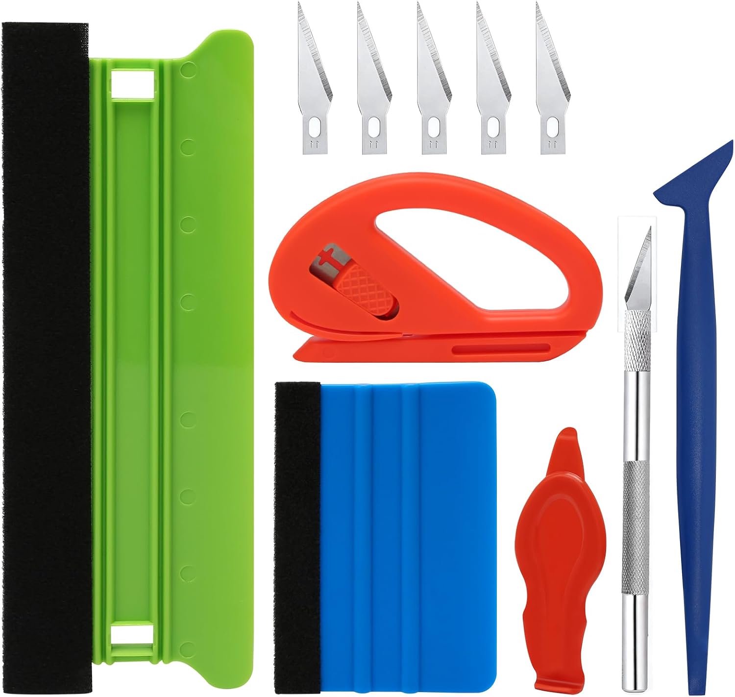 11-delig Vinyl Wrap Tool Kit, Venster Tint Gereedschap voor Auto, Glasfolie en Behang, Vinyl Film Installatie Set