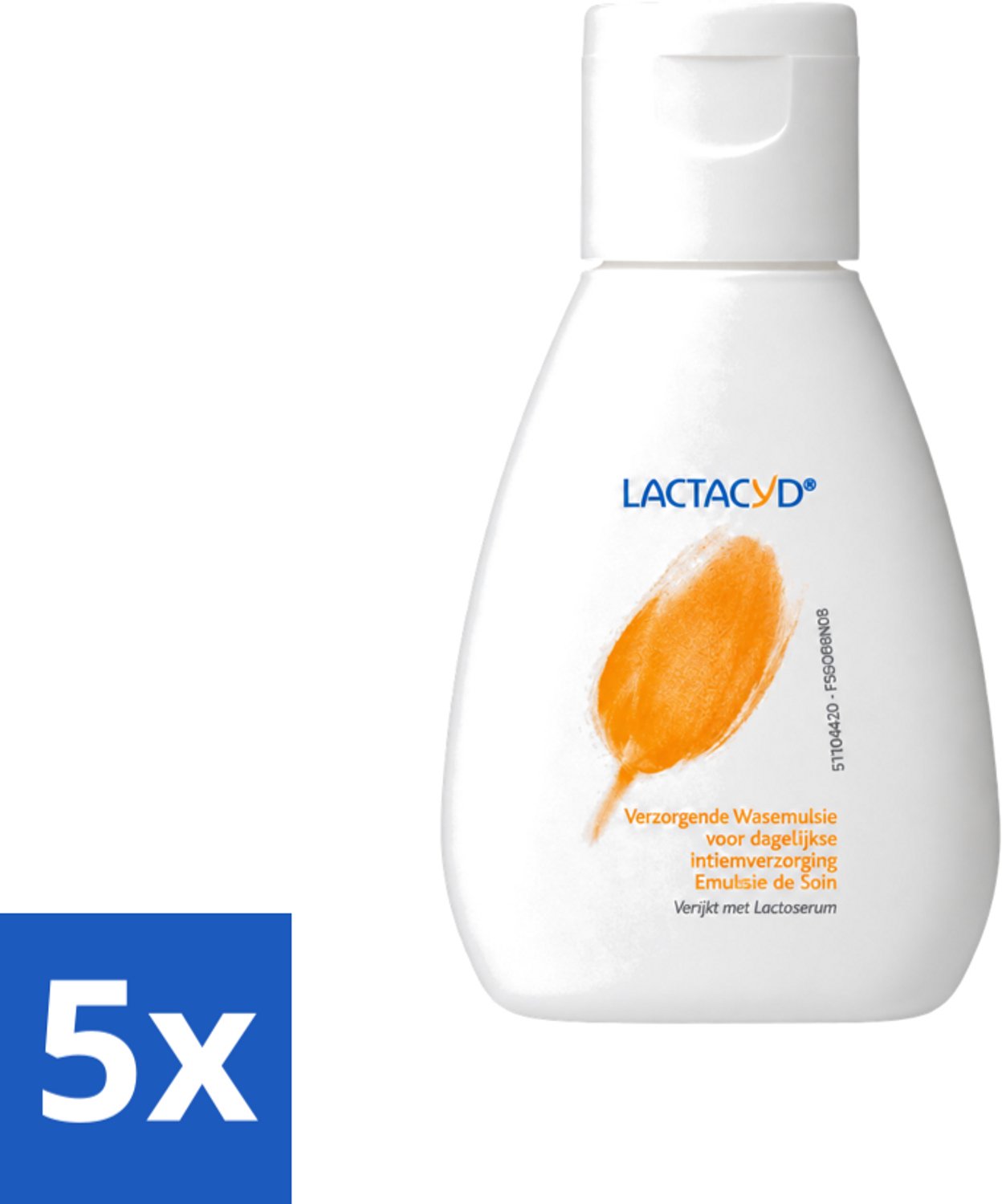 5 x Lactacyd – Verzorgend – Mild en pH-vriendelijk – 50 ml - Voordeelverpakking - 5 stuks