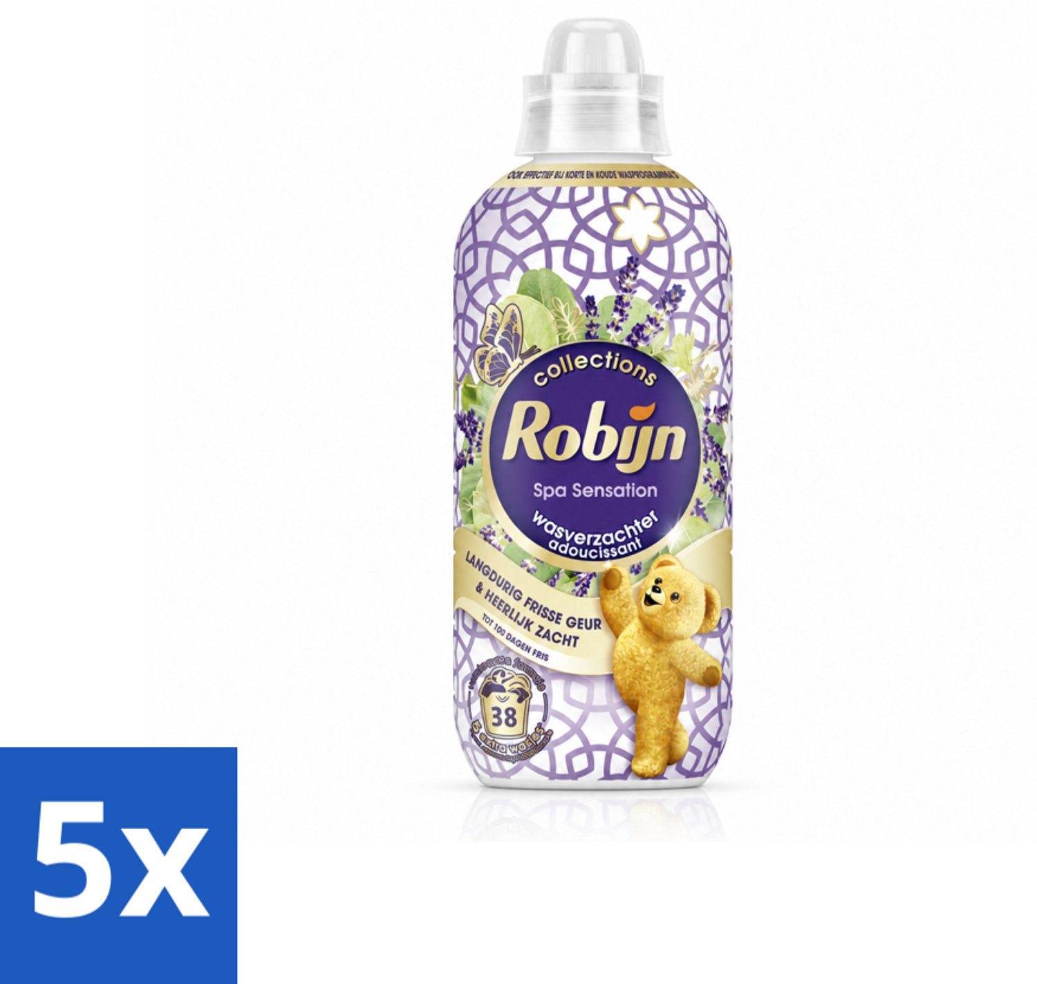 5 x Robijn – Wasverzachter – Intense Spa Sensation – 765 ml - Voordeelverpakking - 5 stuks