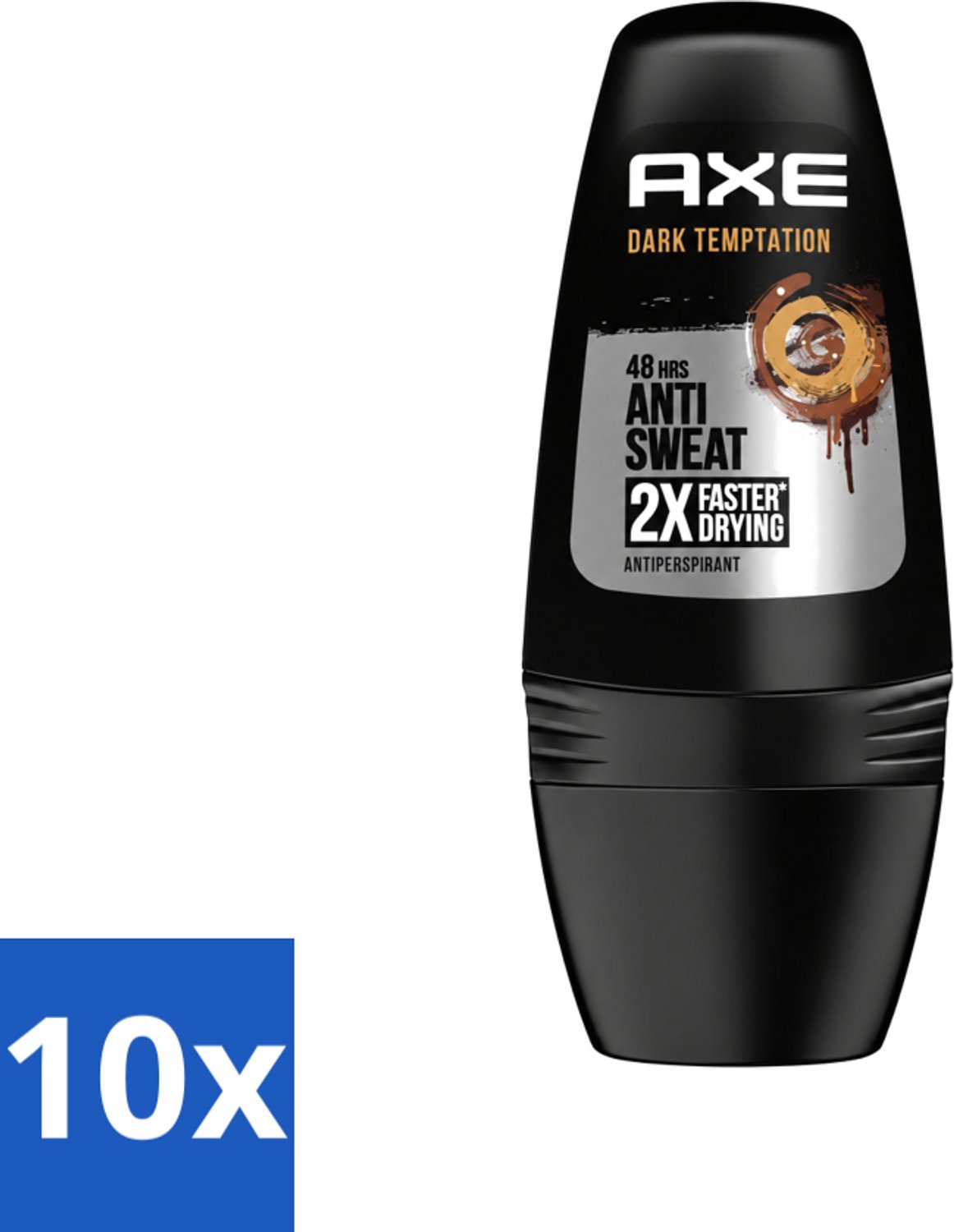 10 x Axe - Deodorant Roller - 48hrs Anti Sweat - Dark Temptation - Anti-transpirant - 50 ml - Voordeelverpakking - 10 stuks