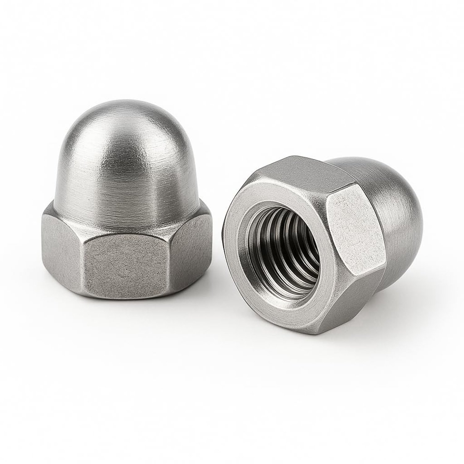 Hoedmoeren RVS M8 DIN 1587 50 Stuks