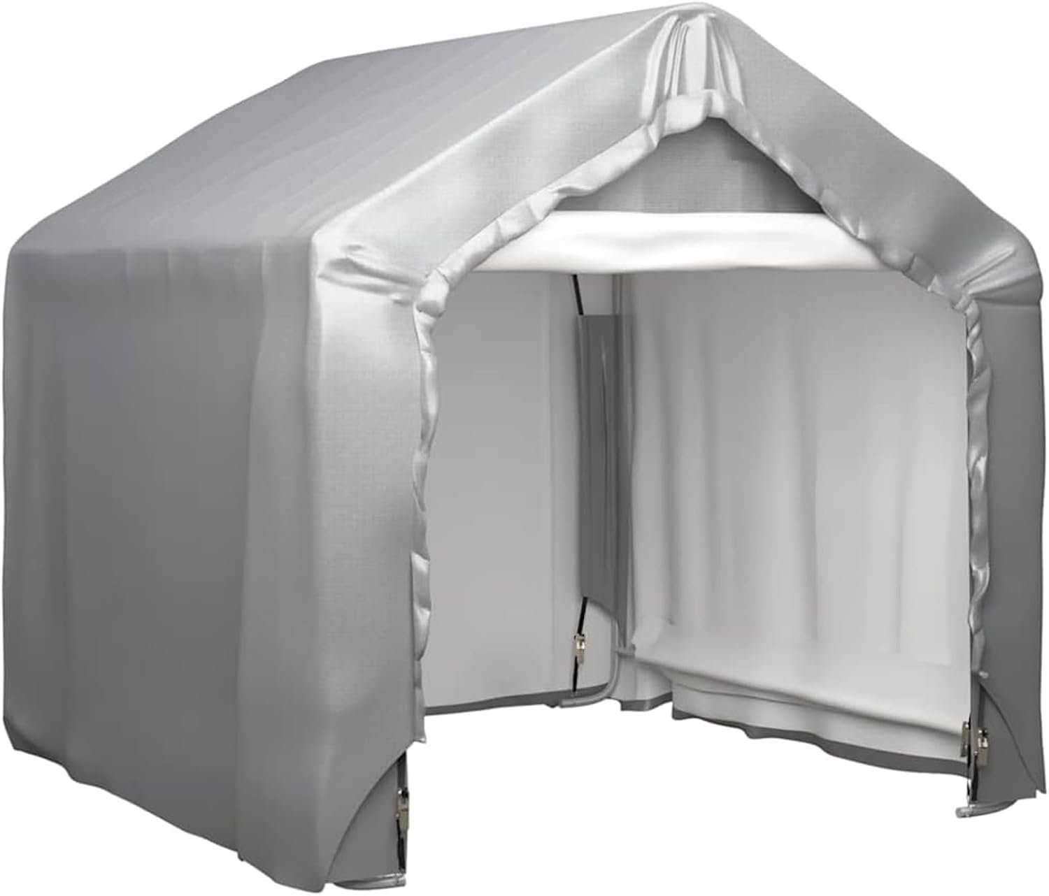 Tent opslagtent voor het hele jaar door garage 180 x 180 x 180 cm (l x b x h) met 8 sjorbanden en 4 stormankers, uv-bestendig, PE (polyethyleen), verzinkt staal