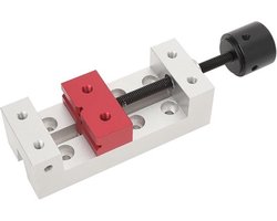 Mini Bankklem - Vlakke klem - Kleine klussen - Precisiewerk - 50mm klemming - Rood