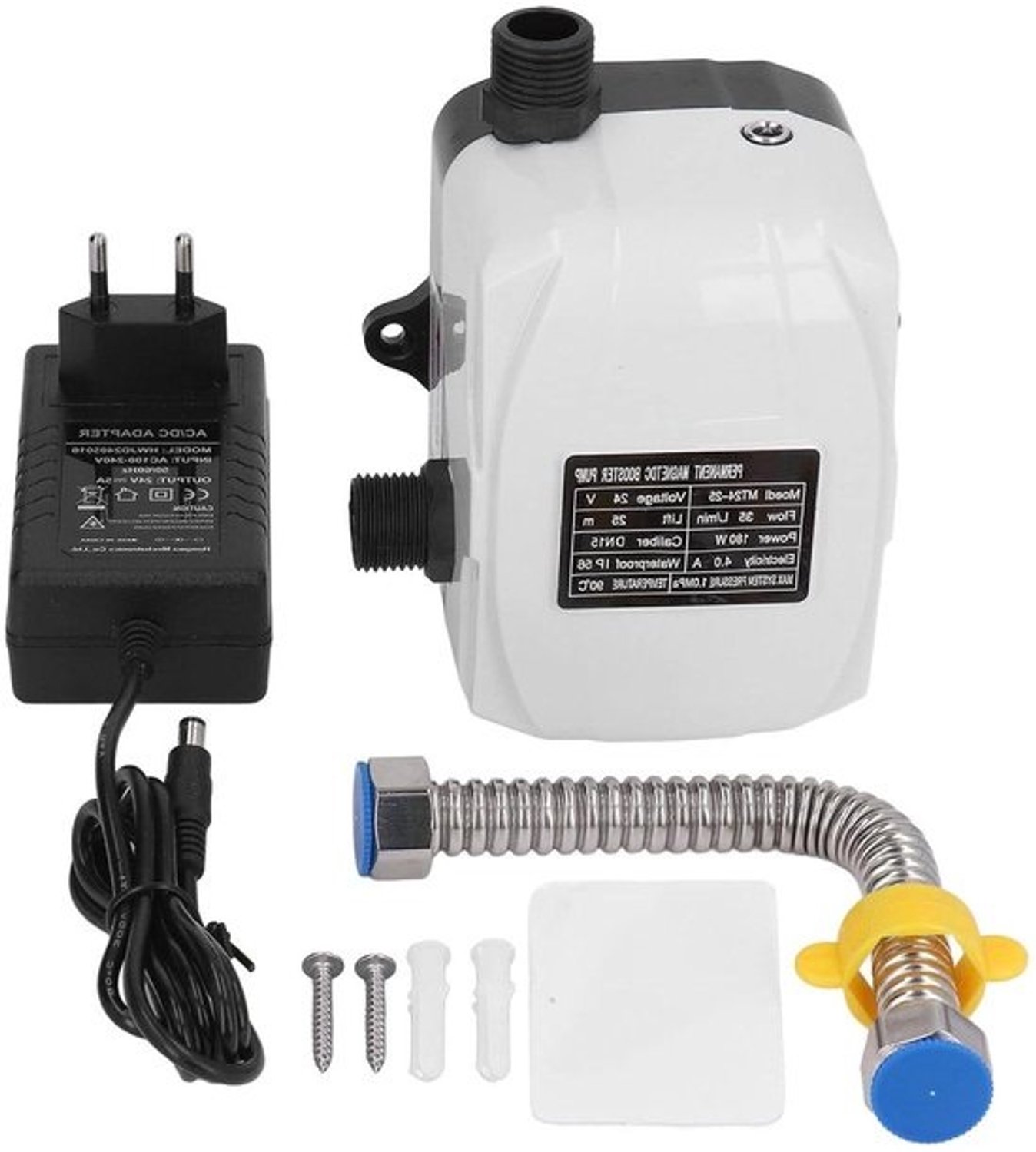 Boosterpomp - Waterdrukverhoger - Voor een betere douche - Intelligente start-stop - 35L/min - Zwart