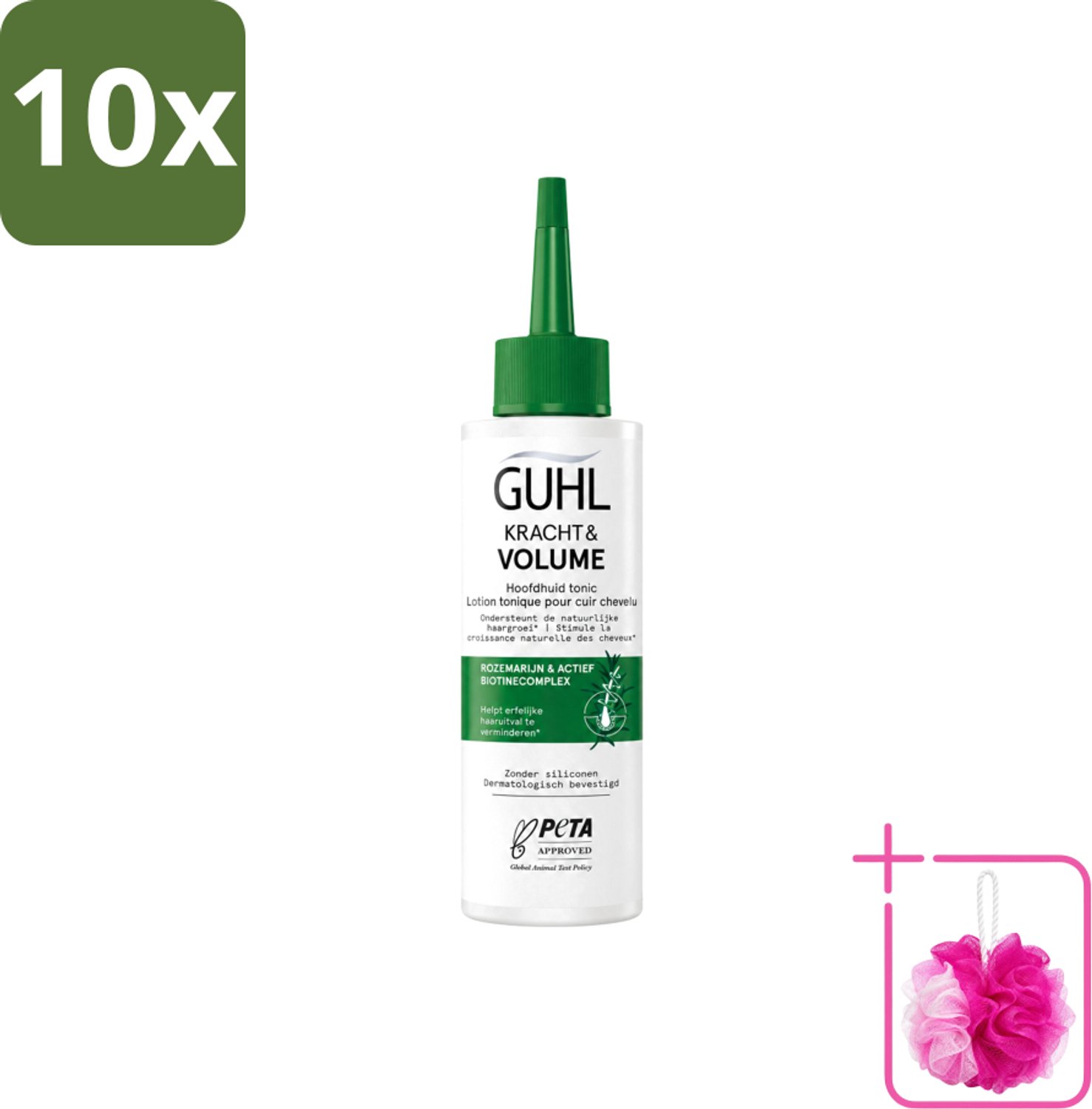 10 x Guhl – Scalp Tonic – Kracht & Volume – 125 ml - Bulkverpakking - Haaruitval - Douchemop - Haargroei