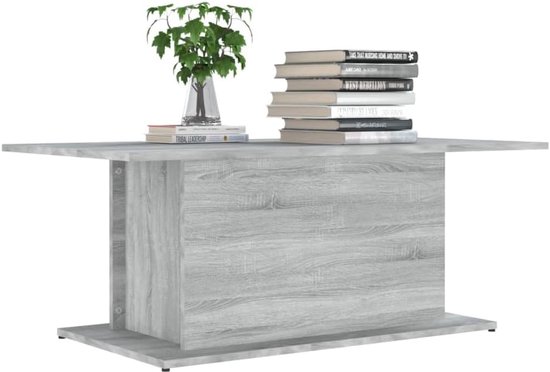 Salontafel Sonoma 102 x 55,5 x 40 cm van houtmateriaal - robuuste bijzettafel met grote legplank voor woonkamer en eetkamer, duurzaam tafelblad, onderhoudsvriendelijk — afbeelding 4