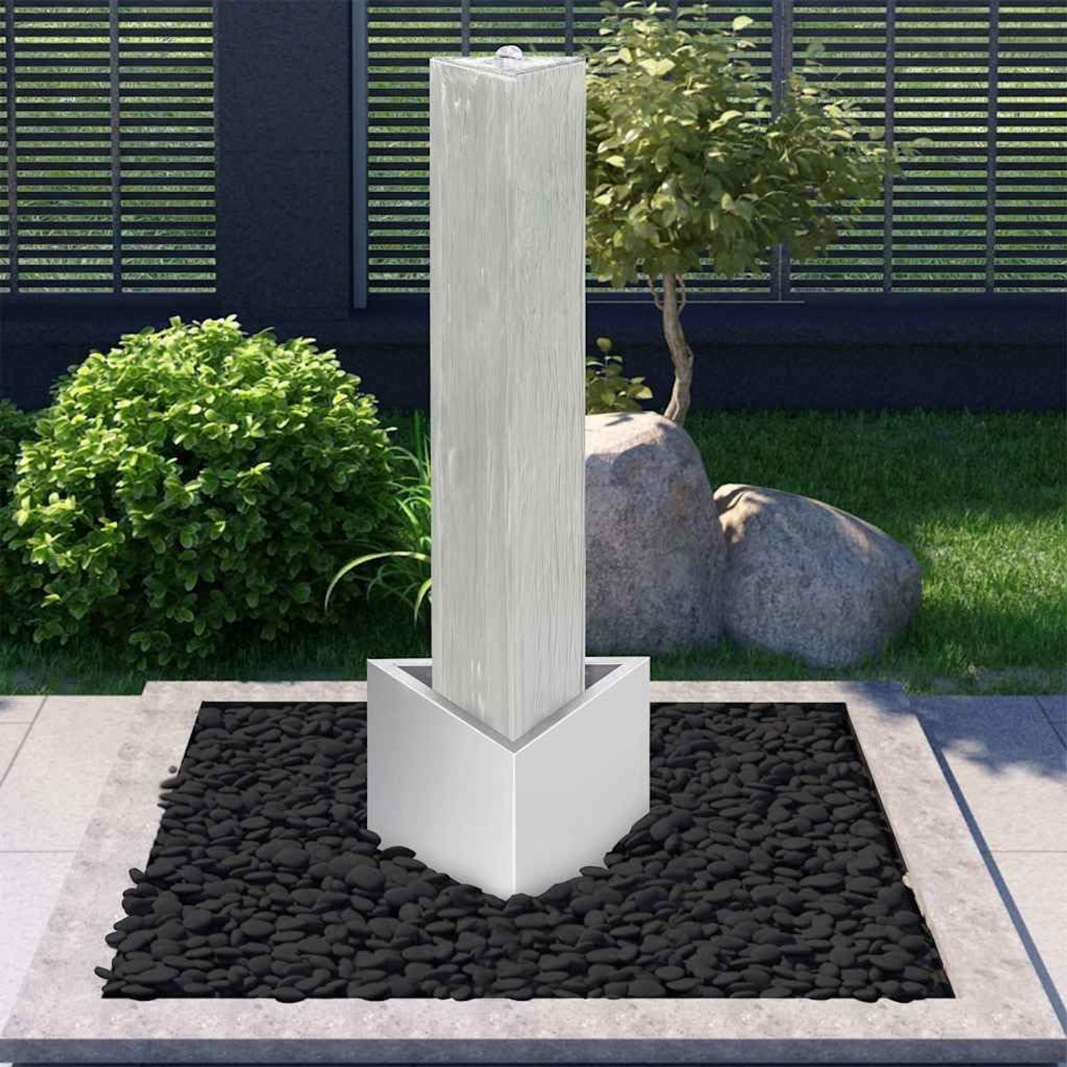 Roestvrij staal fontein waterval LED pomp 37,7 x 32,6