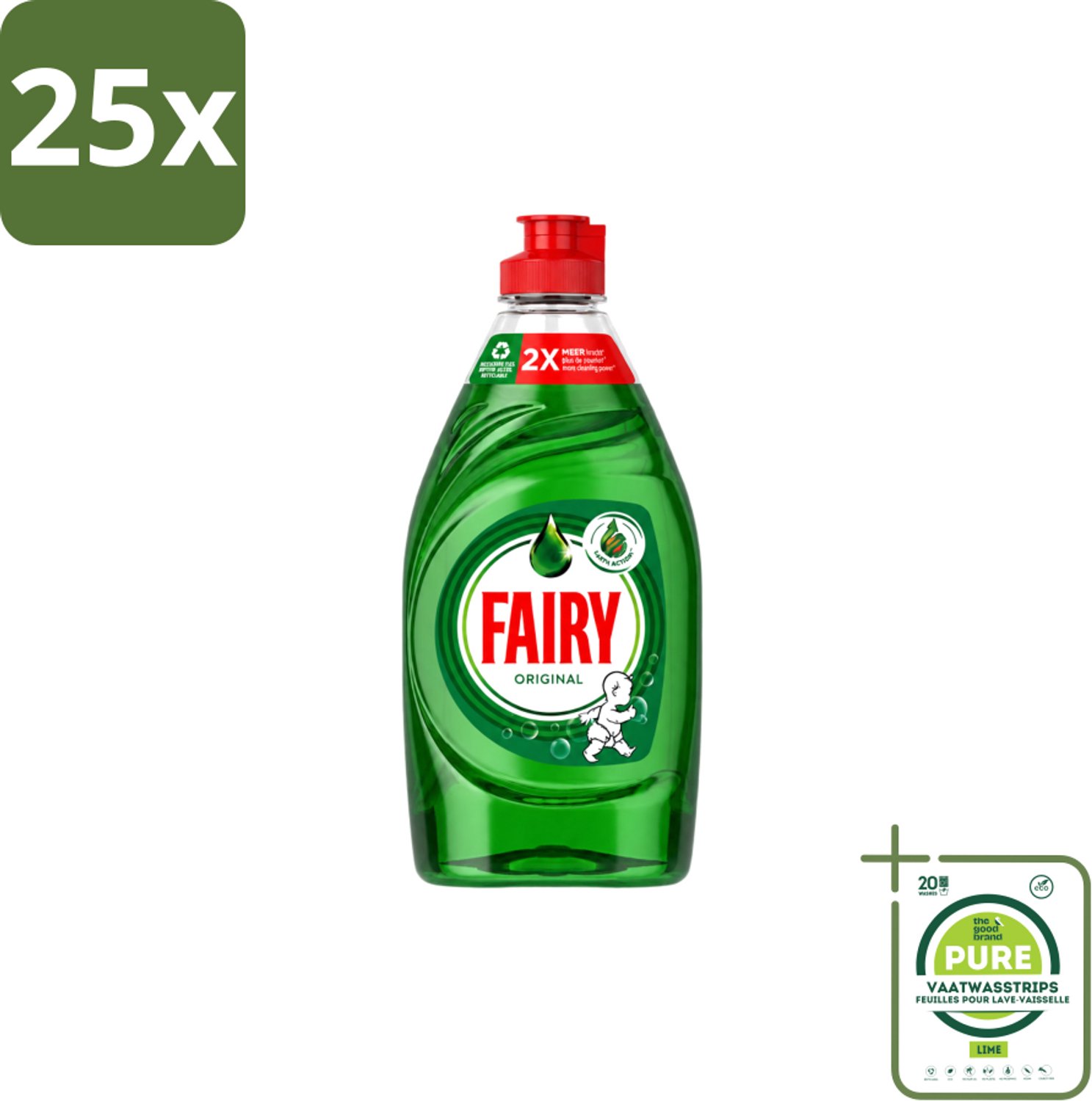 25 x Fairy – Afwasmiddel – Original – 320 ml - Grootverpakking - Vaatwasstrips - Afwasmiddel - Vetverwijdering - Handafwas - Schone Vaat - Schone Keuken