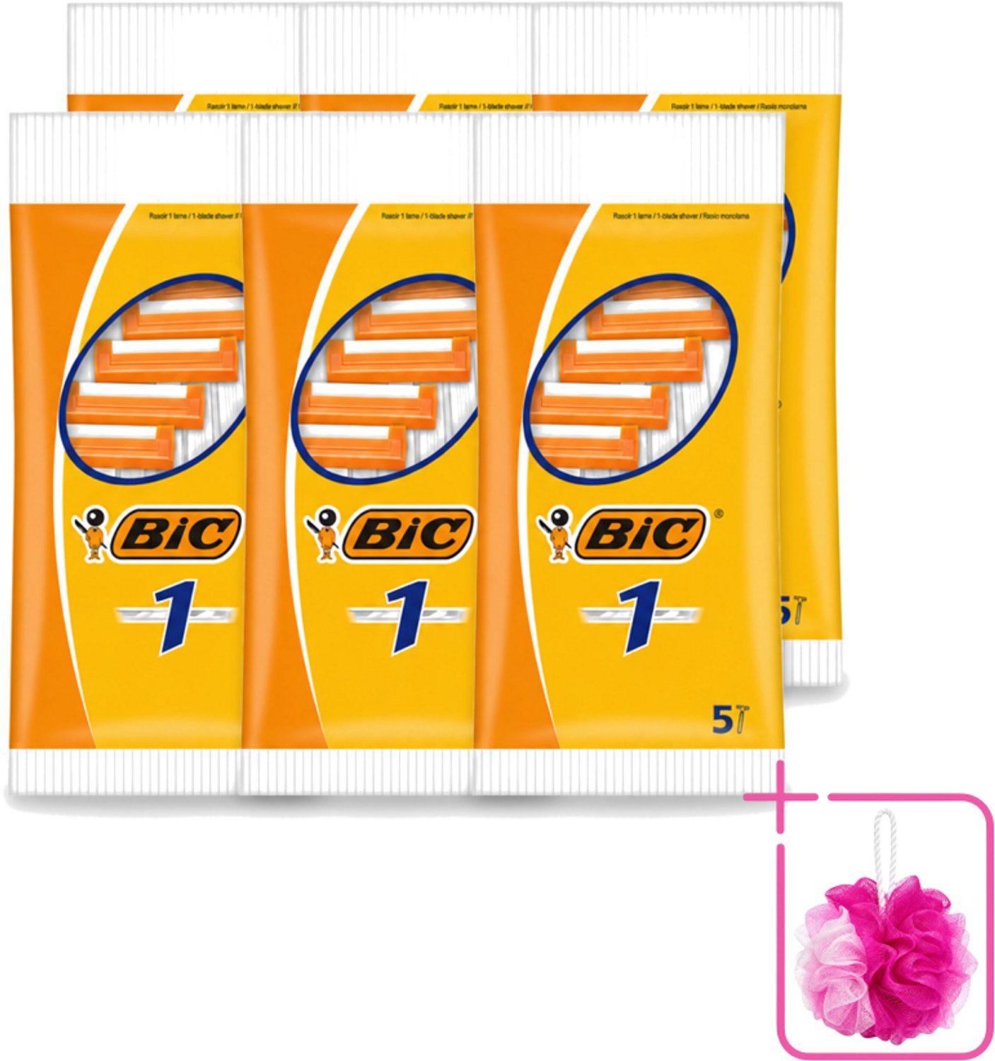 6 x Bic - Scheermesjes - Enkel Mesje - Wegwerpmesjes - 5 Scheermesjes - Bulkverpakking - Scheermesje - Douchemop - Wegwerpscheermesje