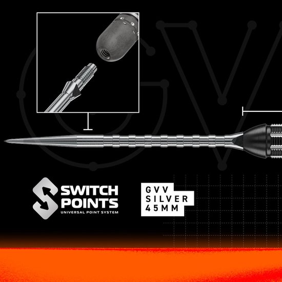 Winmau Gian van Veen TS Pro Switch Point 90% - Dartpijlen van Winmau — afbeelding 2