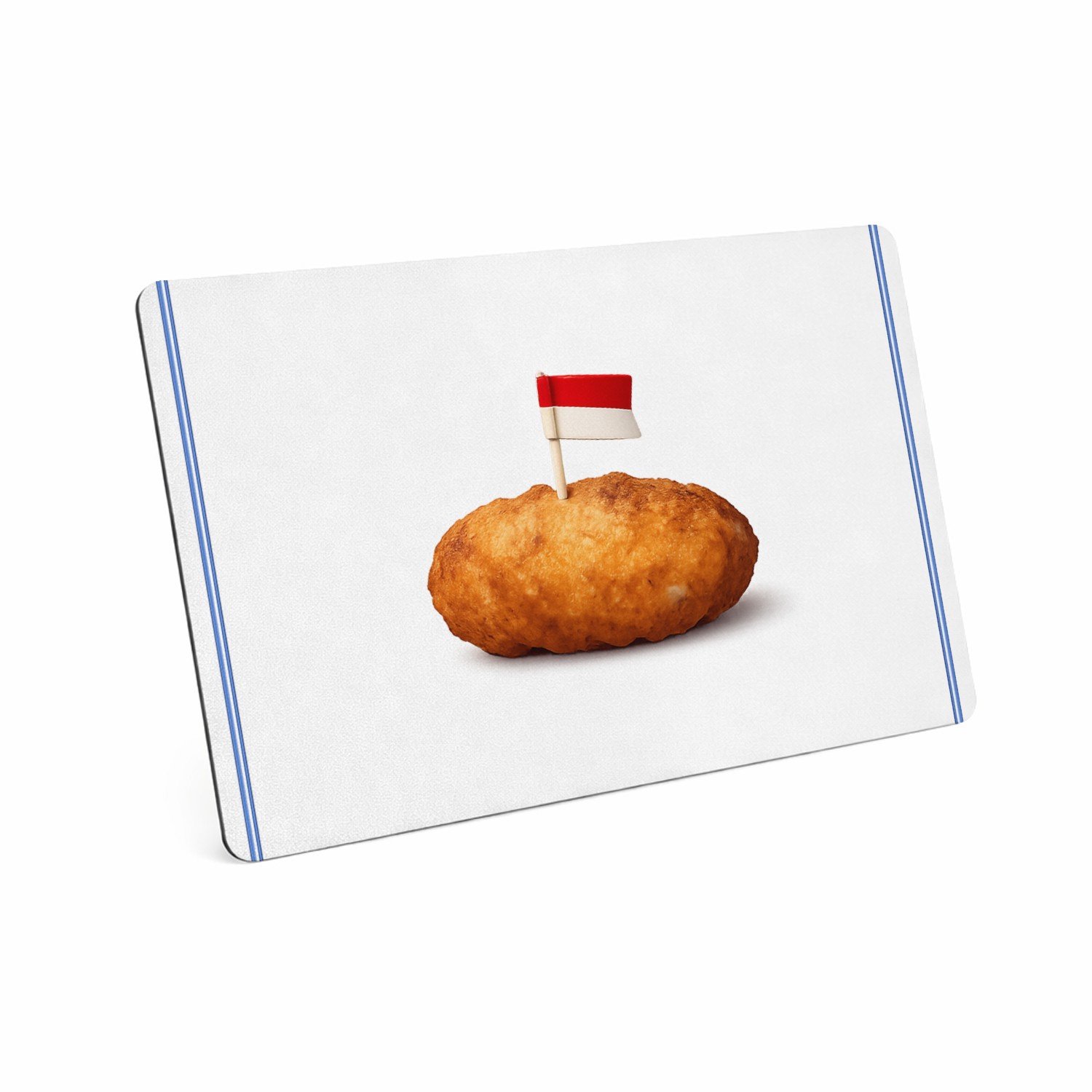 Mr Cadeautjes MDF magnetische fotolijst 28 x 19 - design Grappige eetbare trots met een enkel centraal voedselobject | cadeau Wit
