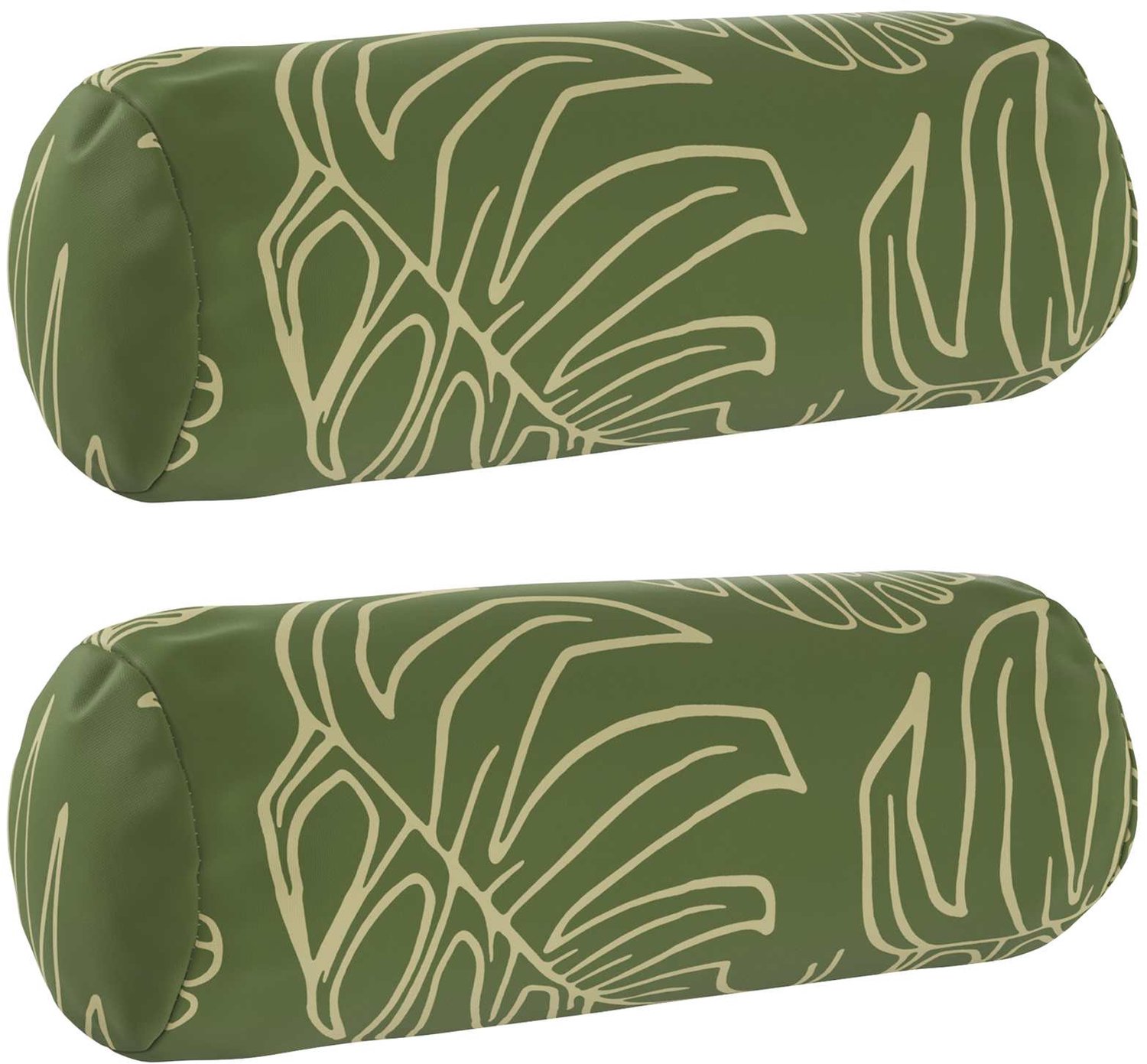 vidaXL Dekenkussen - 2 - st - HEERLEN - Blad - Design - Diam. - 15 - x - 40 - cm - Polyester Bladontwerp
