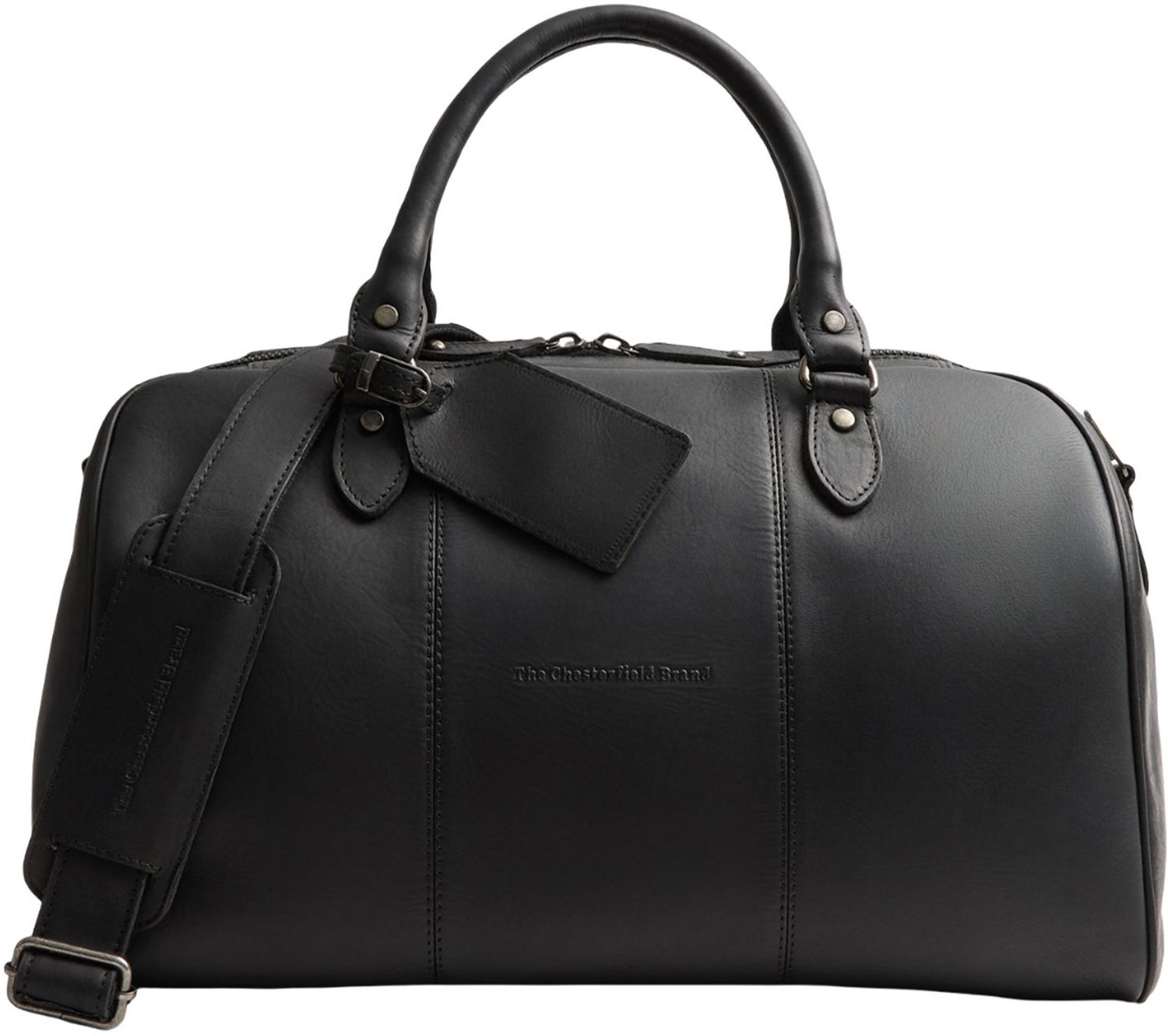 The Chesterfield Brand Leren reistas Liam-II Travelbag Black zwart