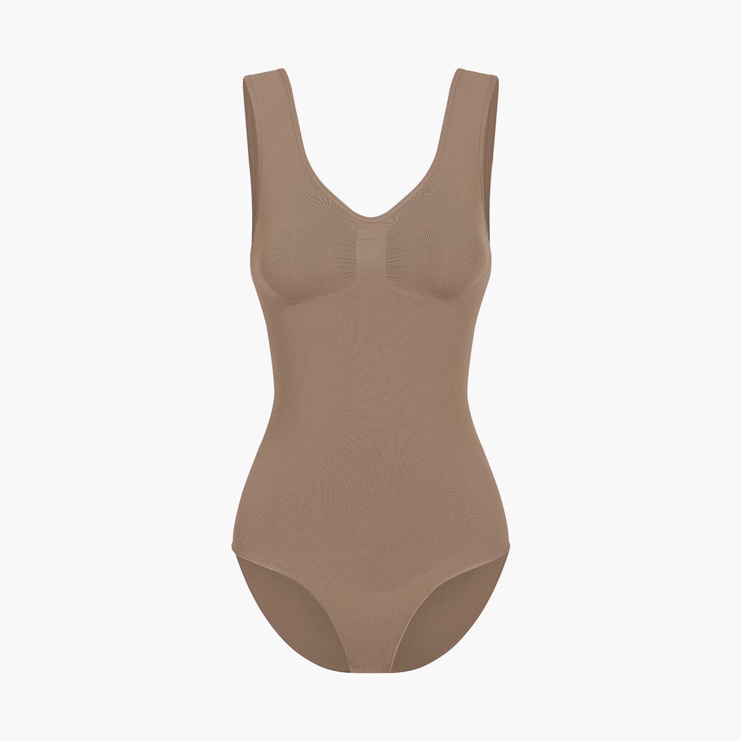 cfab Tanktop bodysuit met corrigerende shapewear en slipje - Caramel - L - Corrigerende Body - Naadlos - corrigerend ondergoed dames