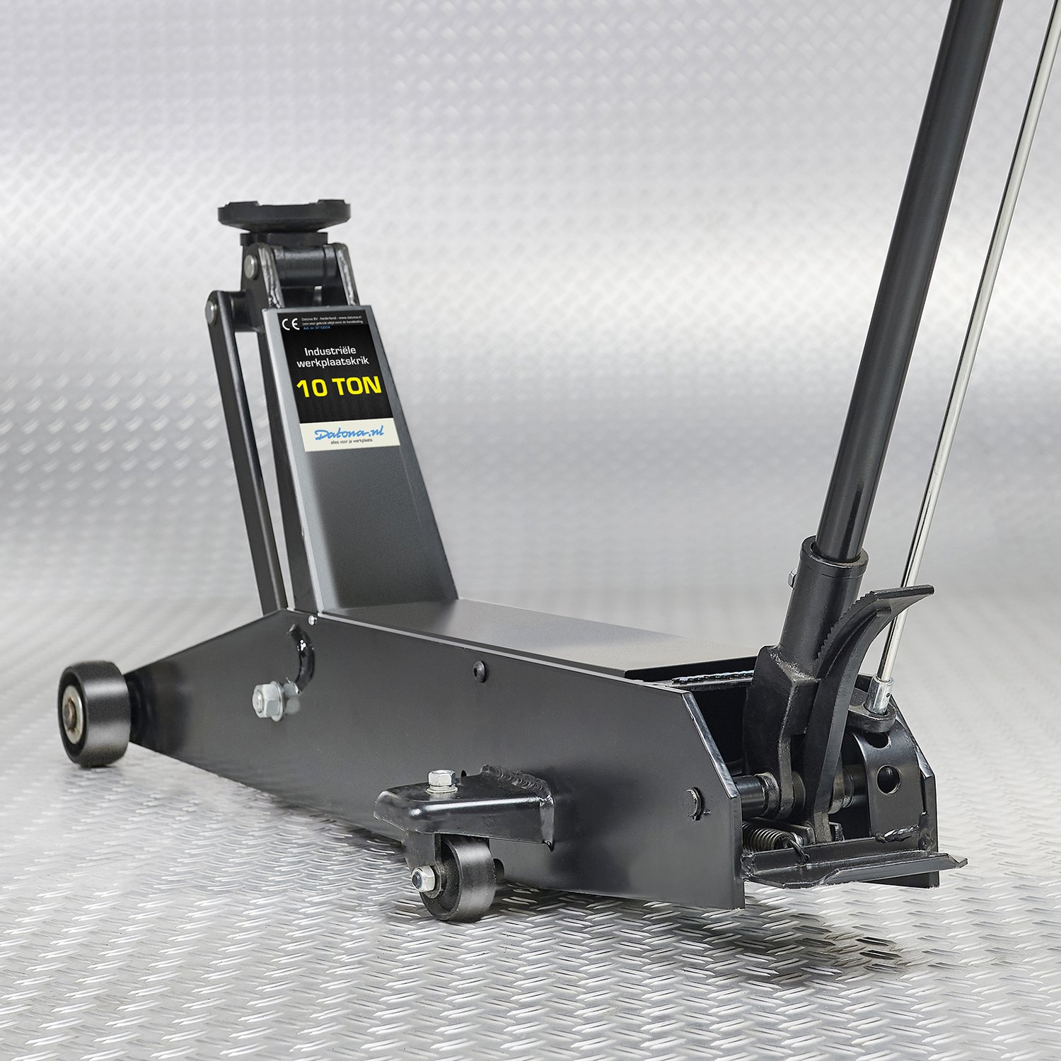Datona® Industriële werkplaatskrik - 10 ton - Zwart