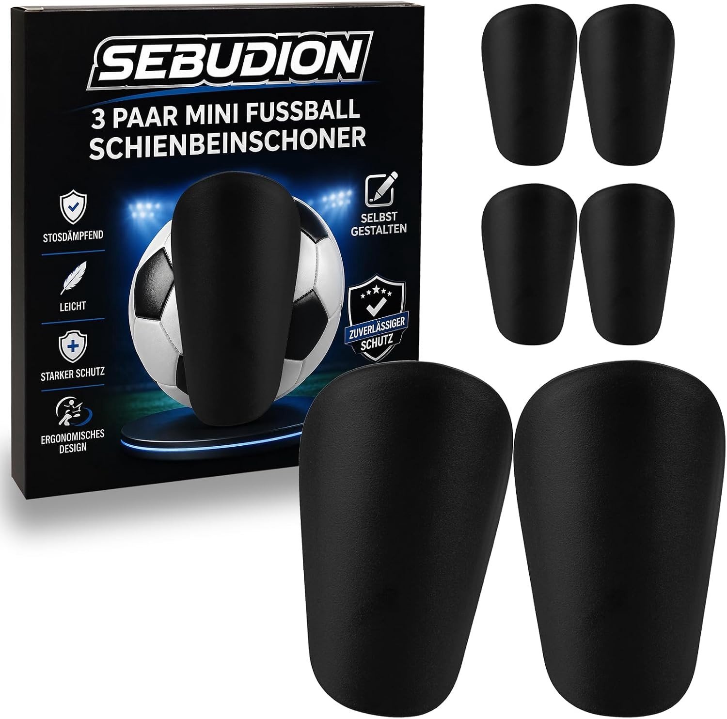 Mini-Scheenbeschermers Voetbal - Multi-kleur - Mini - Ultralicht en Comfortabel - Voor Kinderen en Volwassenen