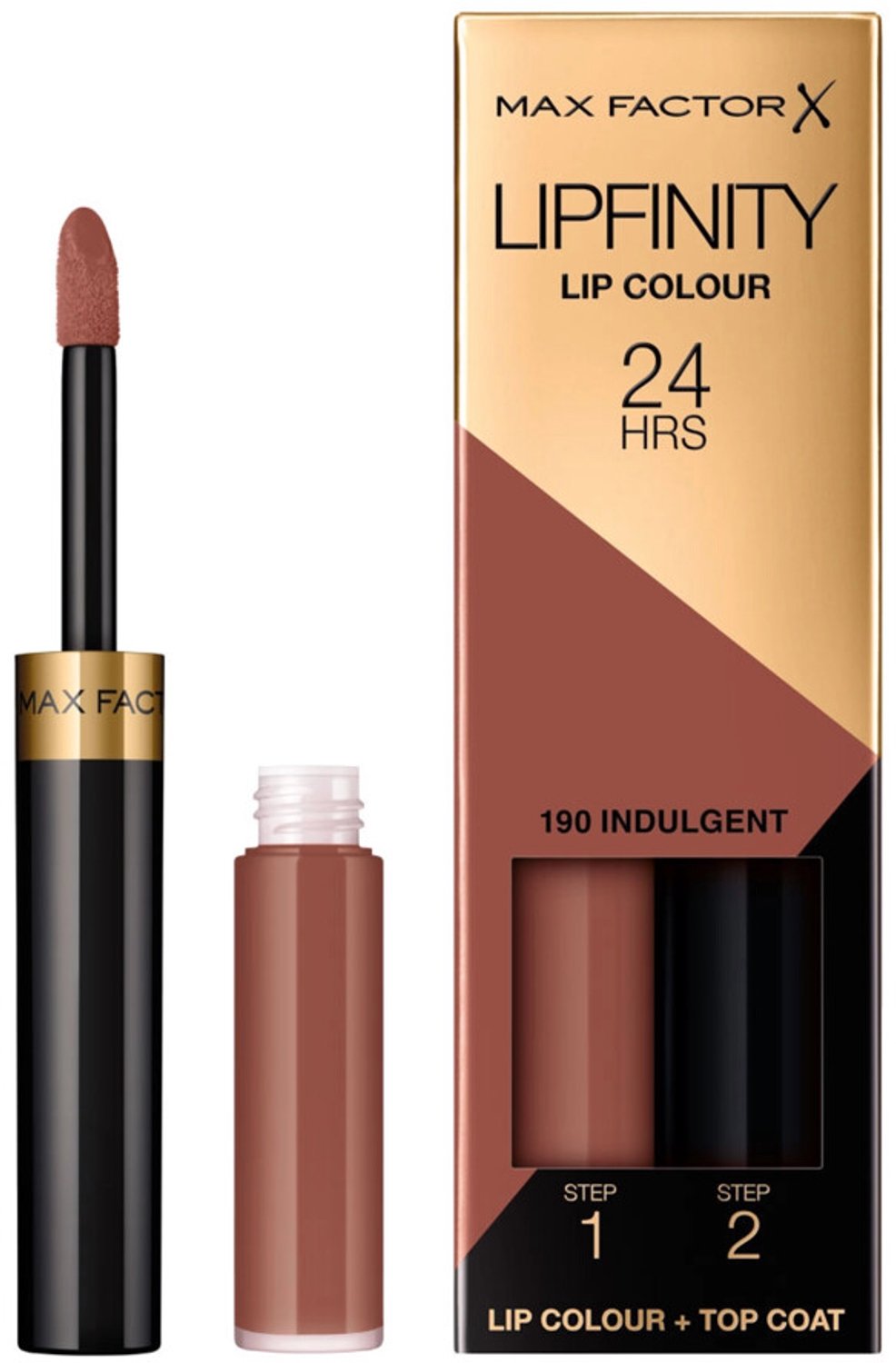 Max Factor - Lipfinity Liquid Lipstick 190 Indulgent - 2 x 2,3 ml - Voordeelverpakking