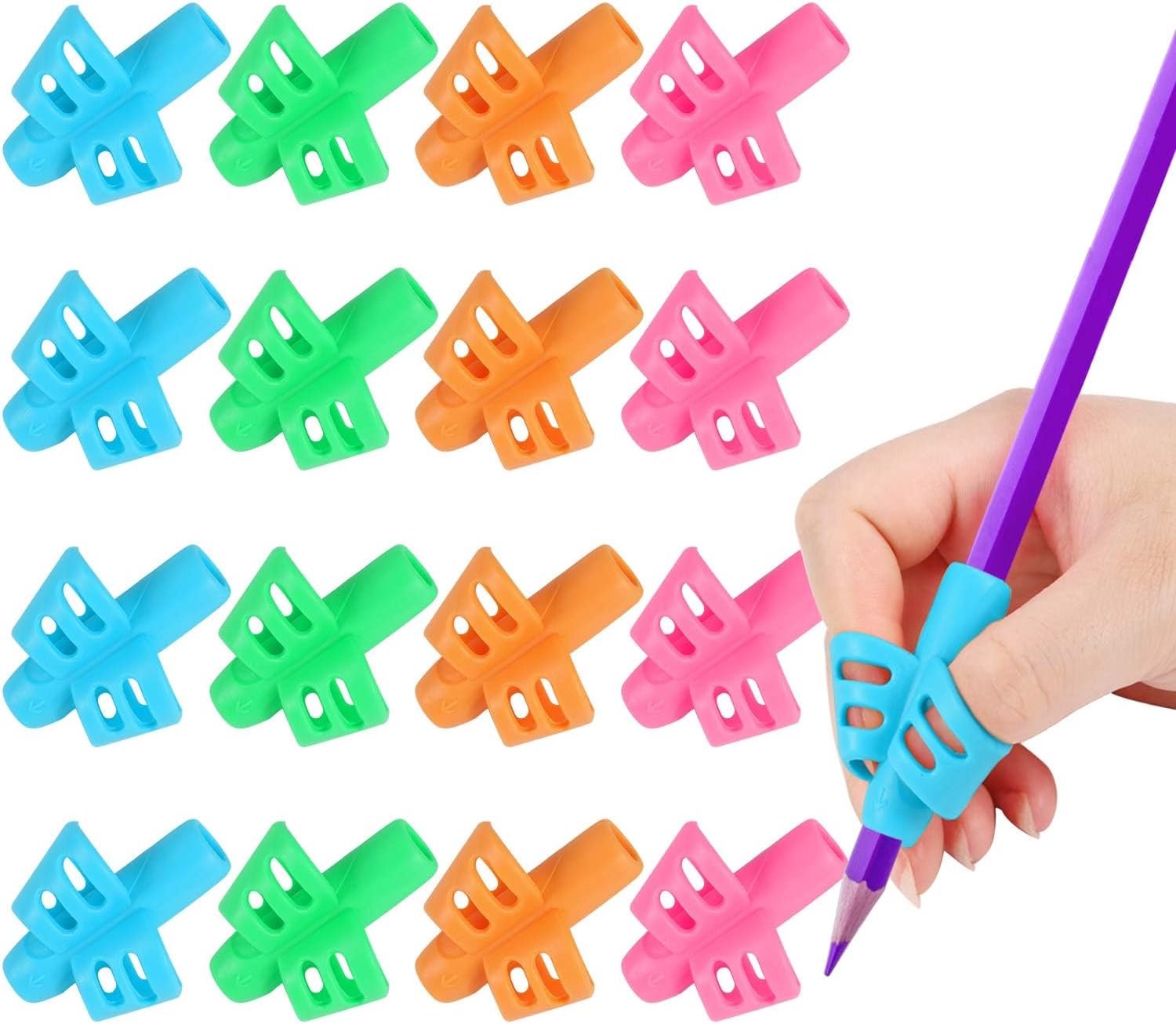 16 Packs Potlood Grips voor Kinderen Handschrift, Kind Potlood Grip Trainer, Training Potlood Grips voor Kinderen, Schoolbenodigdheden, Potlood Houder