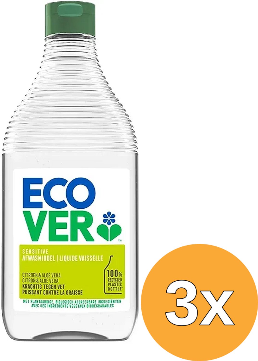 3x Ecover Afwasmiddel Citroen (950 ml)