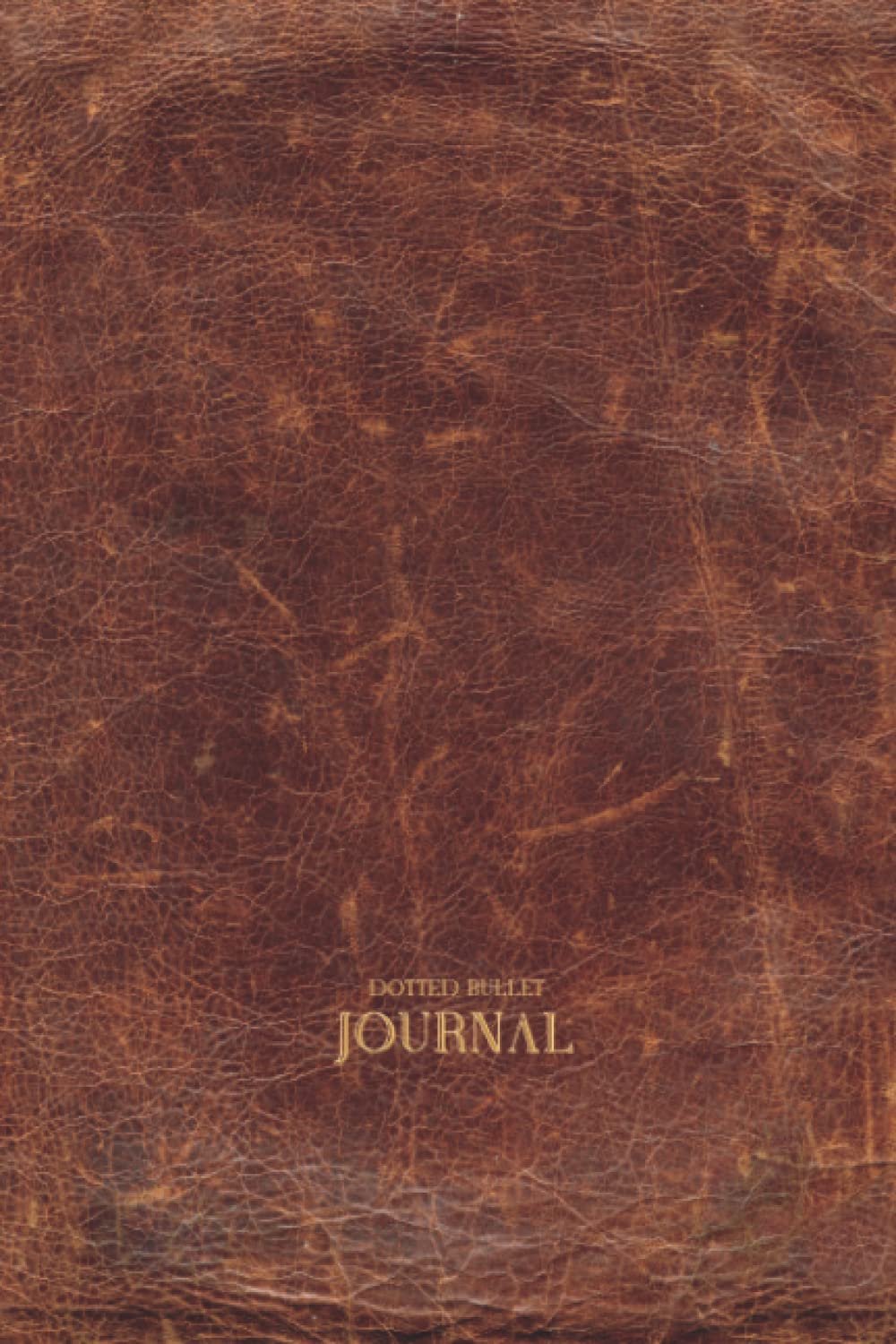 Dotted Bullet Journal for planning and organizing BRWN: Brown leather look cover - ShopVlot