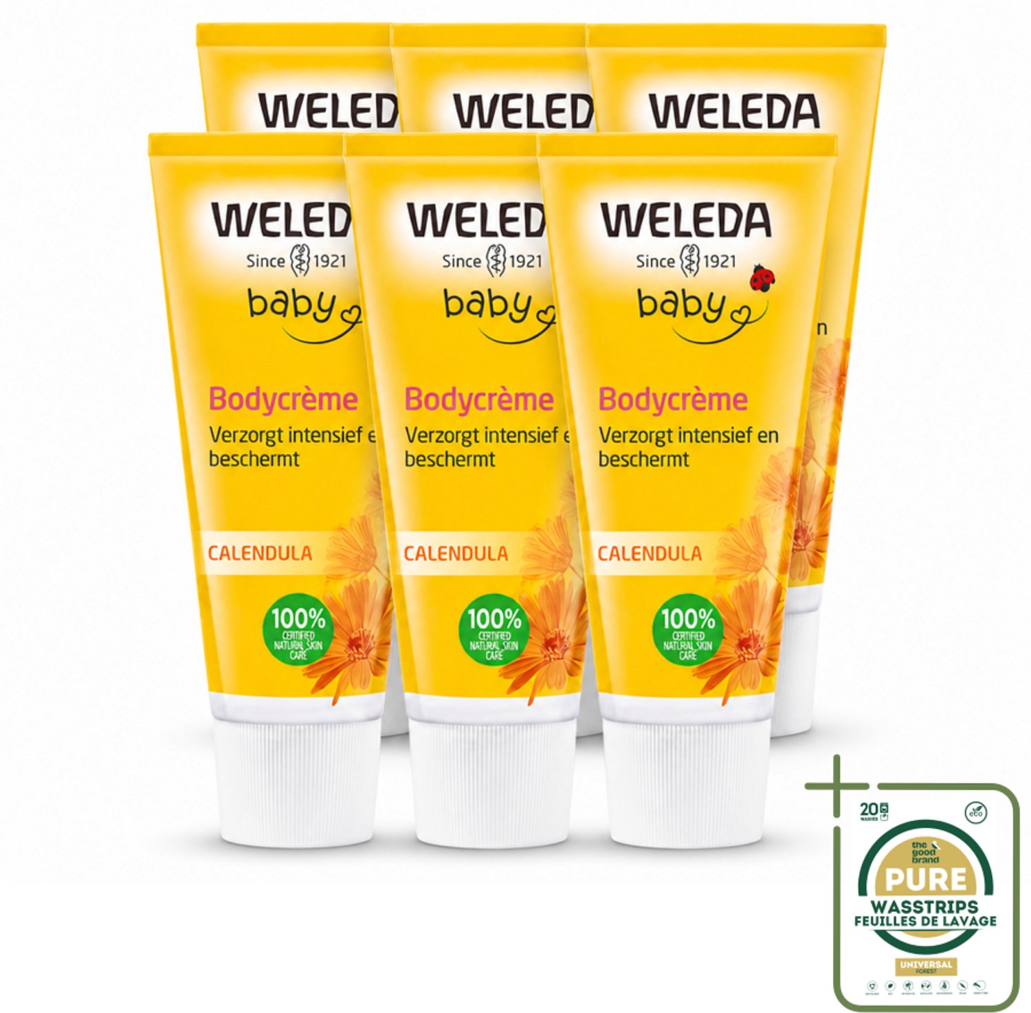 6 x WELEDA - Bodycrème - Baby & Kind Calendula - 75 ml - Babyhuid Verzorging - Baby Crème - Calendula Crème - Gevoelige Huid Verzorging - Natuurlijke Baby Crème