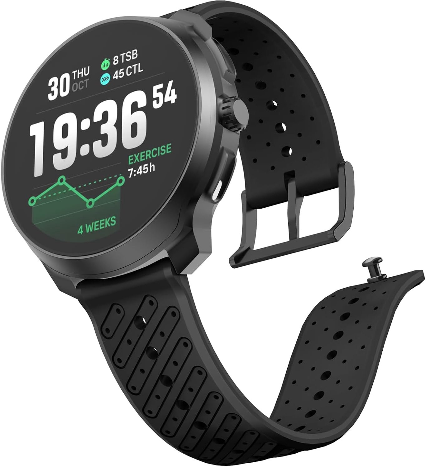 Armband voor Suunto Race 2/Run/Race S/Race/Vertical 2/Vertical/9 Peak Pro/9 Peak/5 Peak, 22 mm siliconen reservearmband met snelsluiting