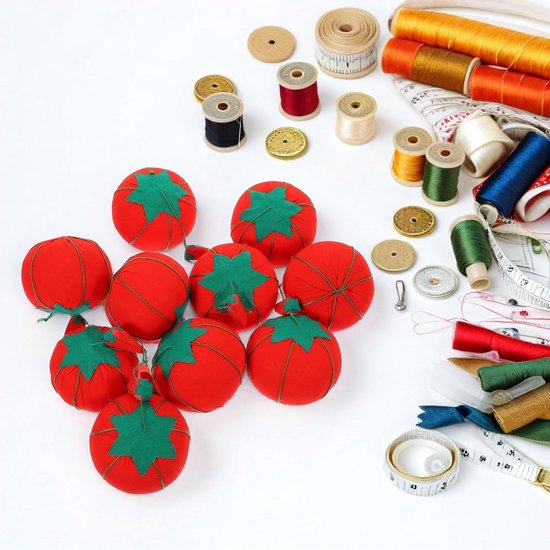 12 Stuks Delige Realistisch Tomaatvormig Naaldkussen Duurzaam Draagbaar Compact Naaiaccessoire voor Volwassenen Meisjes voor Borduren Handwerken Naaibenodigdheden — afbeelding 4