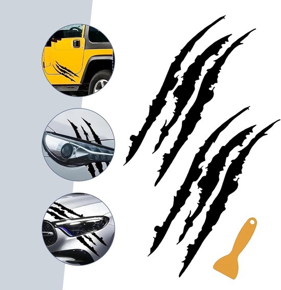 2 Stuks Klauwmarkering Autostickers Voor Sedili Auto da 2 Pezzi per Skoda Scala 2019-2023, Koplamp Autosticker Wenkbrauw-koplampstickers Waterdichte Auto Vrachtwagen Decor Sticker — afbeelding 2