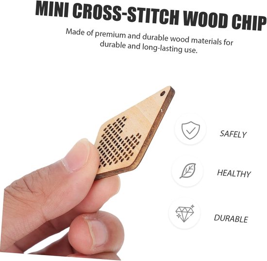 5stuks Houten Cross Platen Creatieve Mini Houten Chips Voor Handgemaakte Decoraties Met Voorgeboorde Voor Eenvoudige Projecten — afbeelding 2
