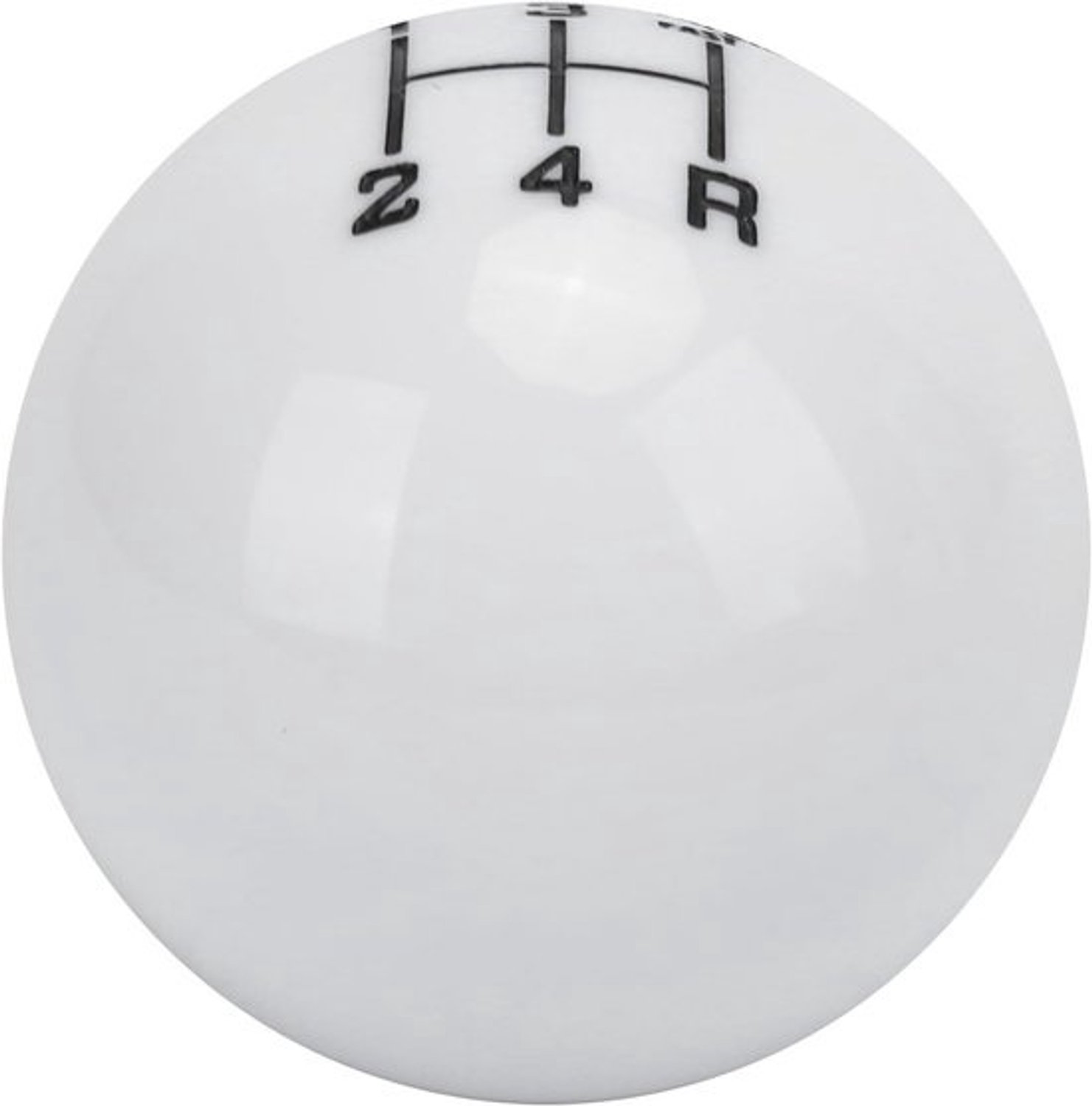 Universele ronde versnellingspookknop - wit - voor 5 versnellingen - met 3 adapters