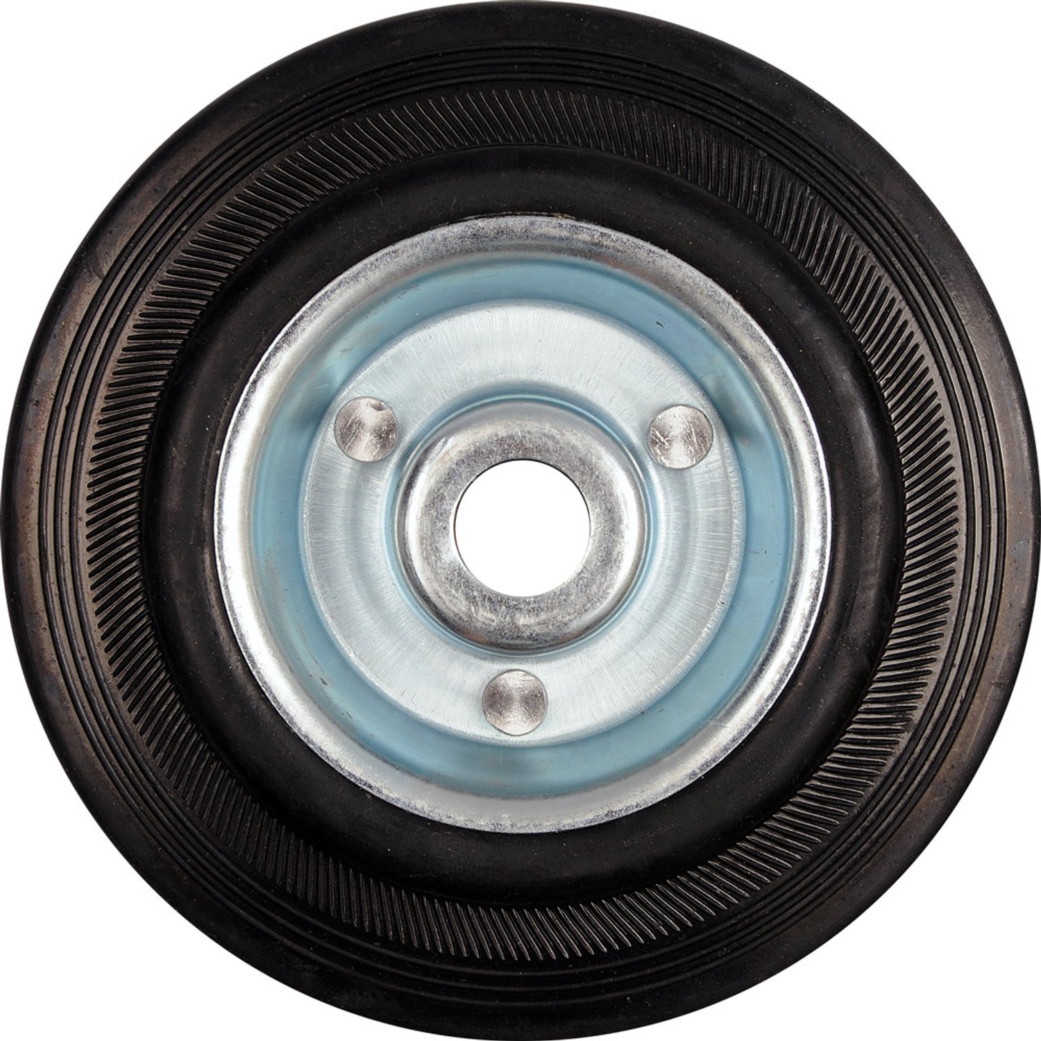 Zwart Rubber Wiel met Lager, 250mm