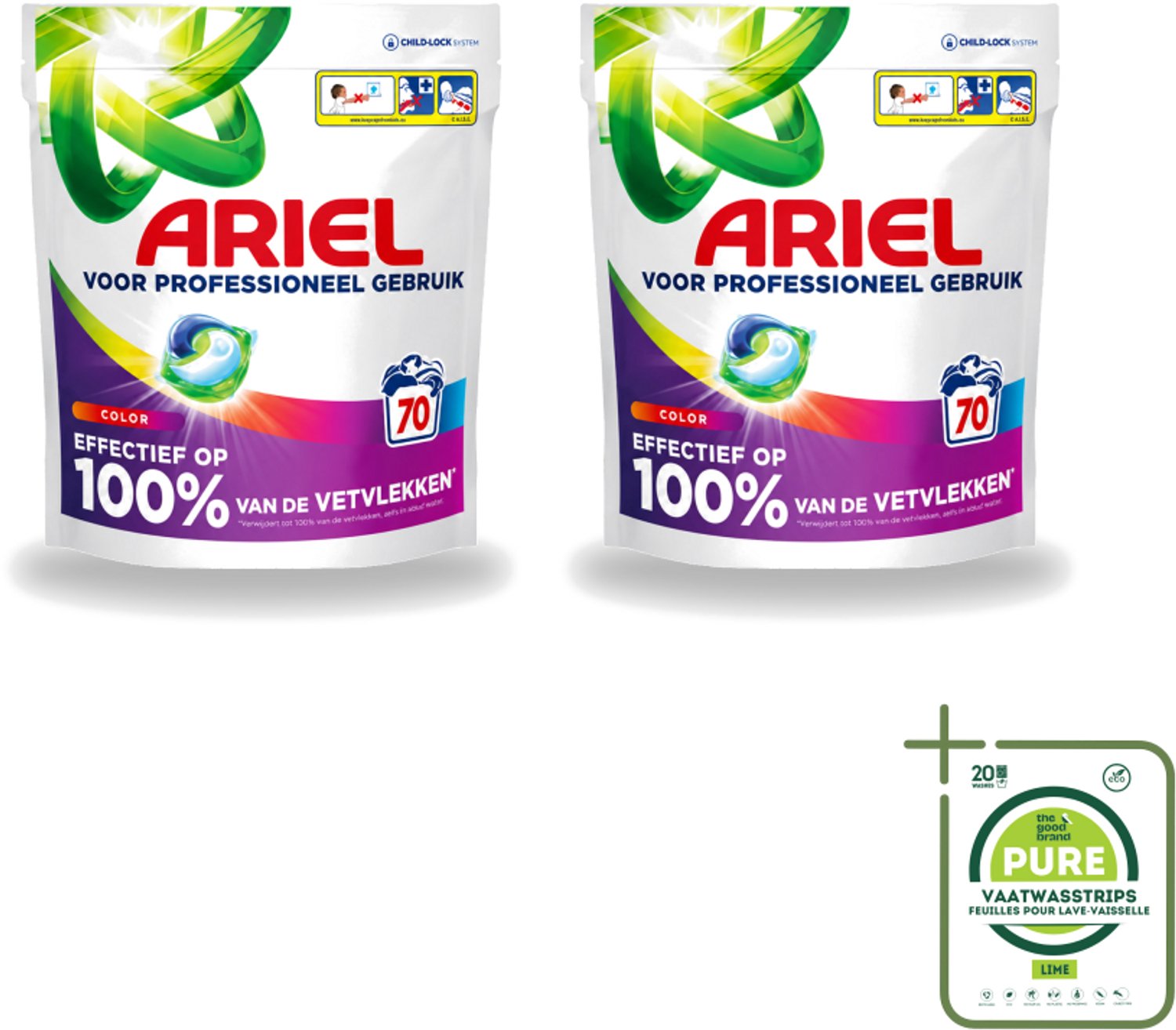 2 x Ariel – Wasmiddel Pods – All-in-1 Color – Kleurbehoud – 70 wasbeurten - Grootverpakking - Vaatwasstrips - Kleurbescherming - Wasmiddel - Wasbeurt - Wasmachine - Vlekverwijdering