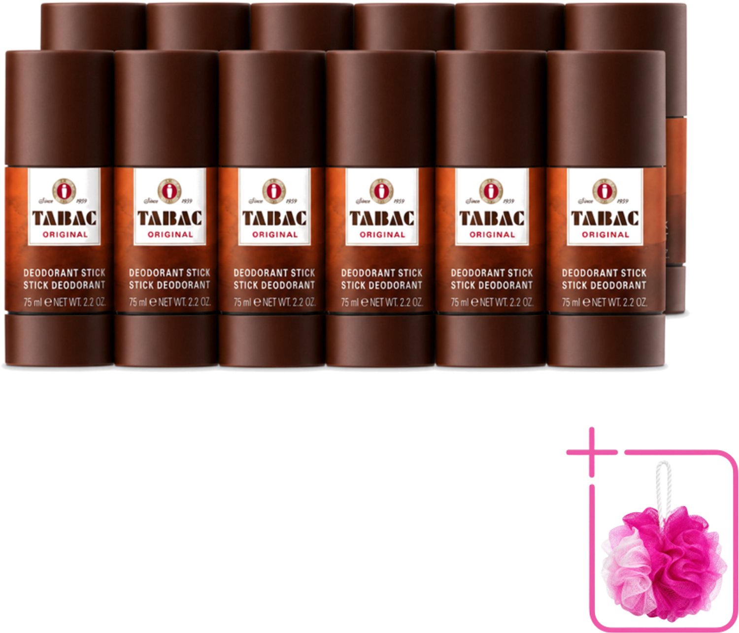 12 x Tabac Original - Deodorant Stick - Langdurige frisheid - 75 ml - Bulkverpakking - Deodorant Stok - Zweetvervoeging